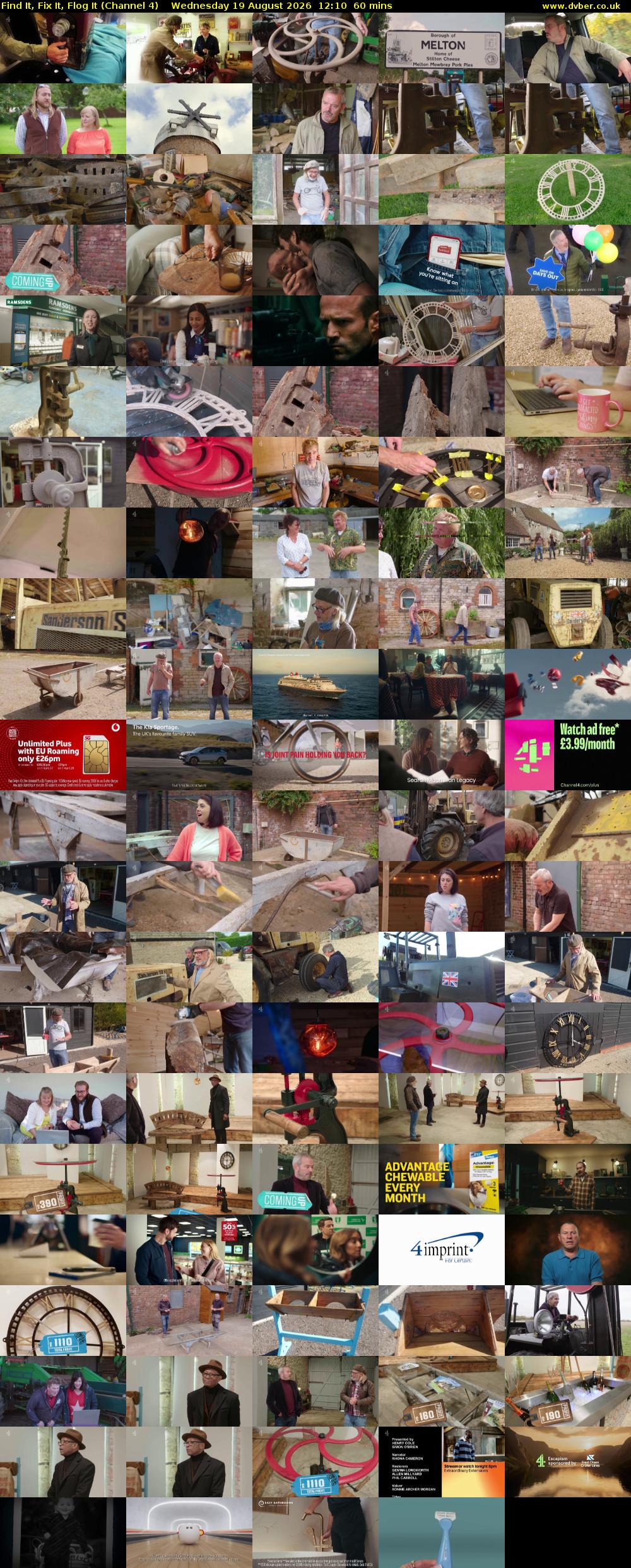Find It, Fix It, Flog It (Channel 4) Wednesday 19 August 2026 12:10 - 13:10