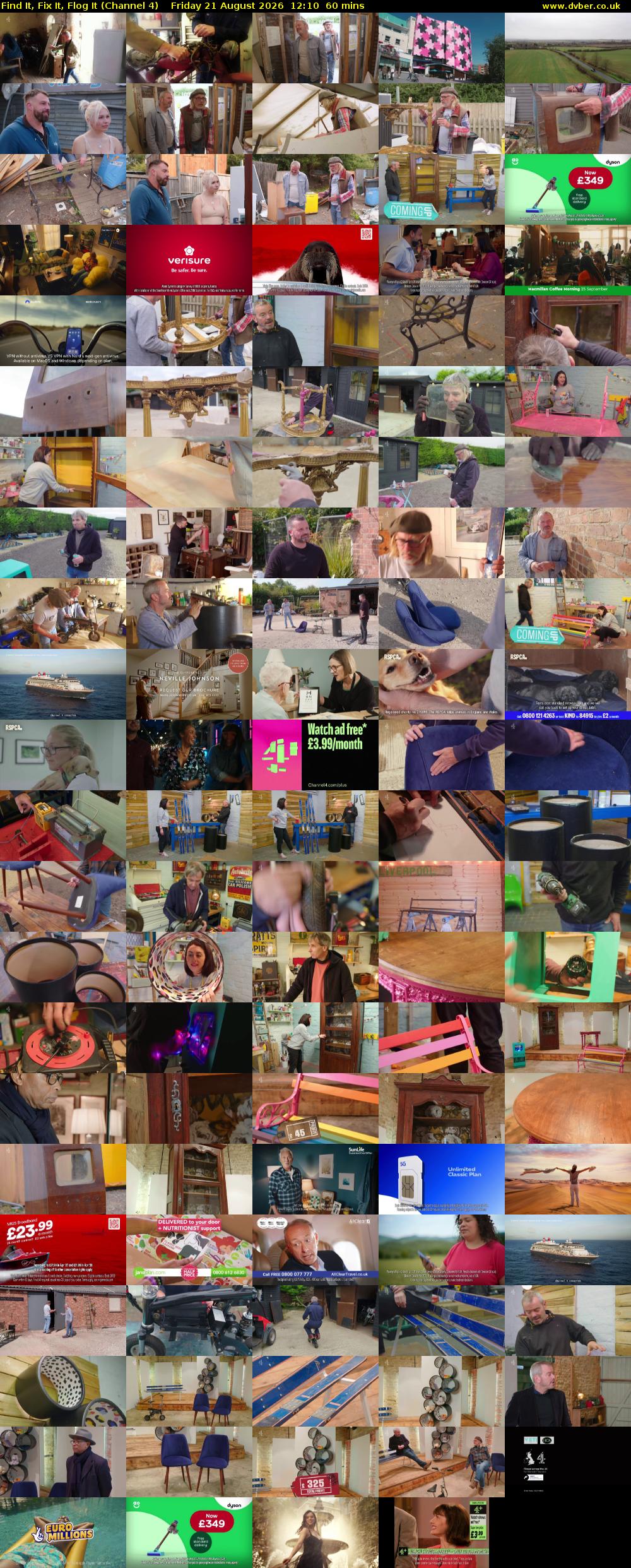 Find It, Fix It, Flog It (Channel 4) Friday 21 August 2026 12:10 - 13:10