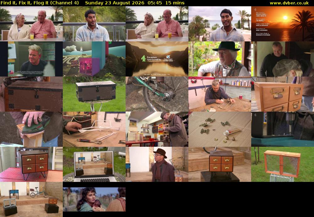 Find It, Fix It, Flog It (Channel 4) Sunday 23 August 2026 05:45 - 06:00
