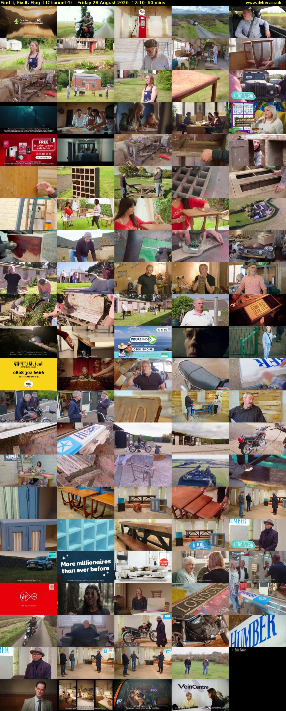 Find It, Fix It, Flog It (Channel 4) Friday 28 August 2026 12:10 - 13:10