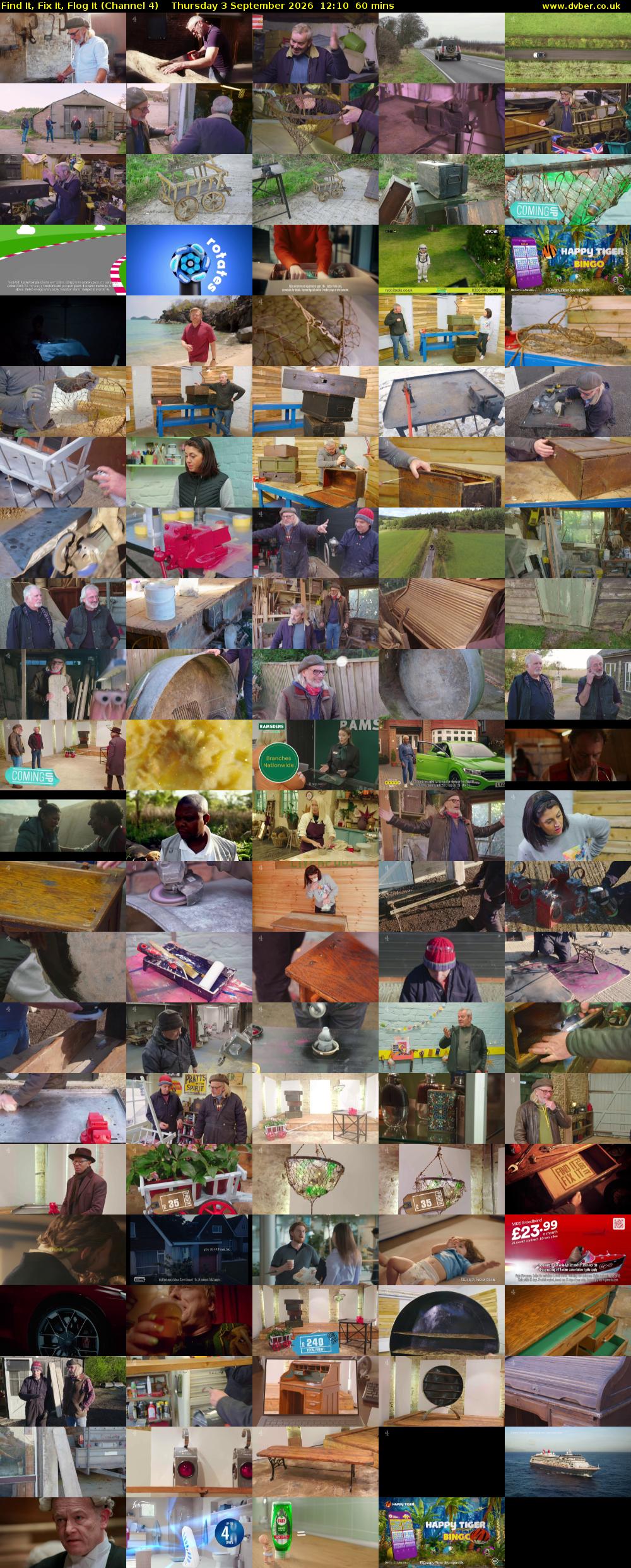 Find It, Fix It, Flog It (Channel 4) Thursday 3 September 2026 12:10 - 13:10