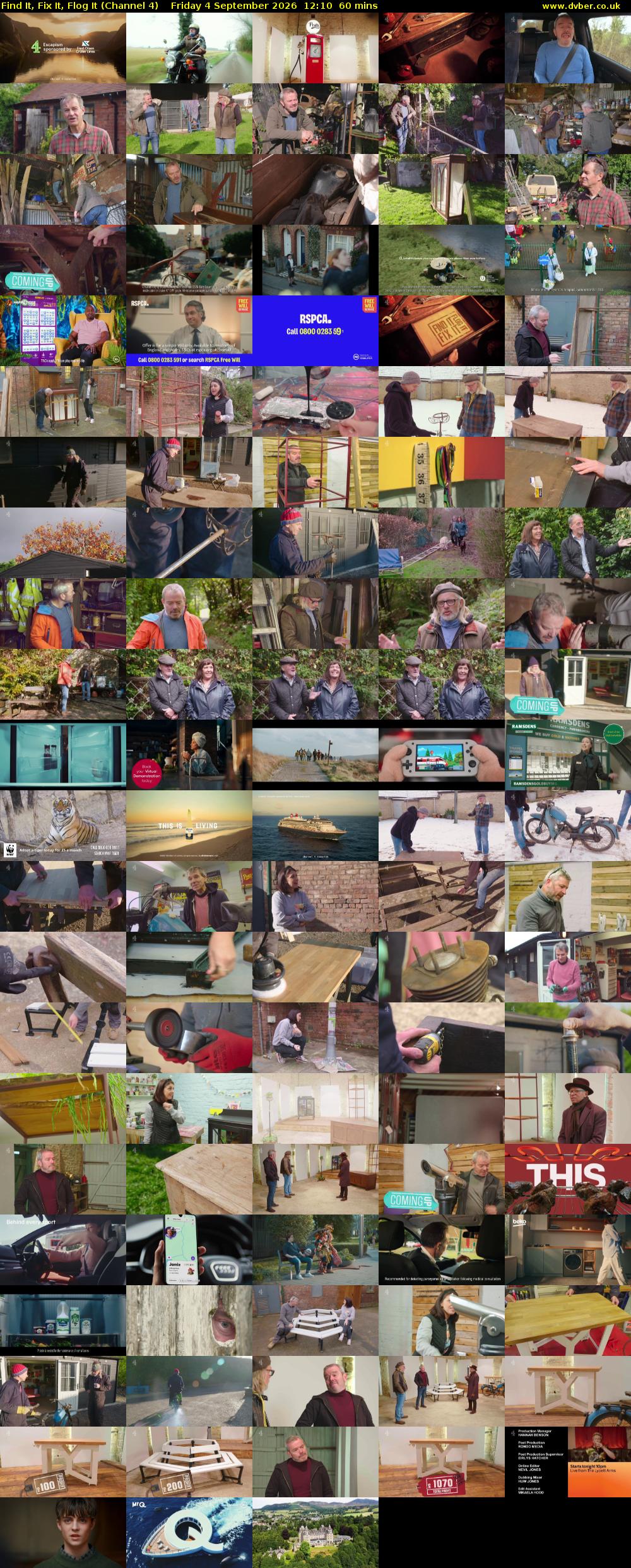 Find It, Fix It, Flog It (Channel 4) Friday 4 September 2026 12:10 - 13:10