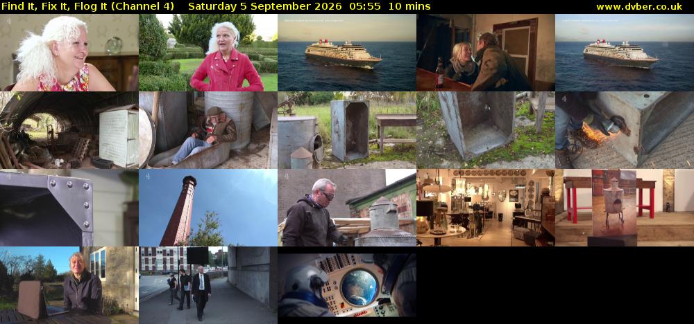 Find It, Fix It, Flog It (Channel 4) Saturday 5 September 2026 05:55 - 06:05