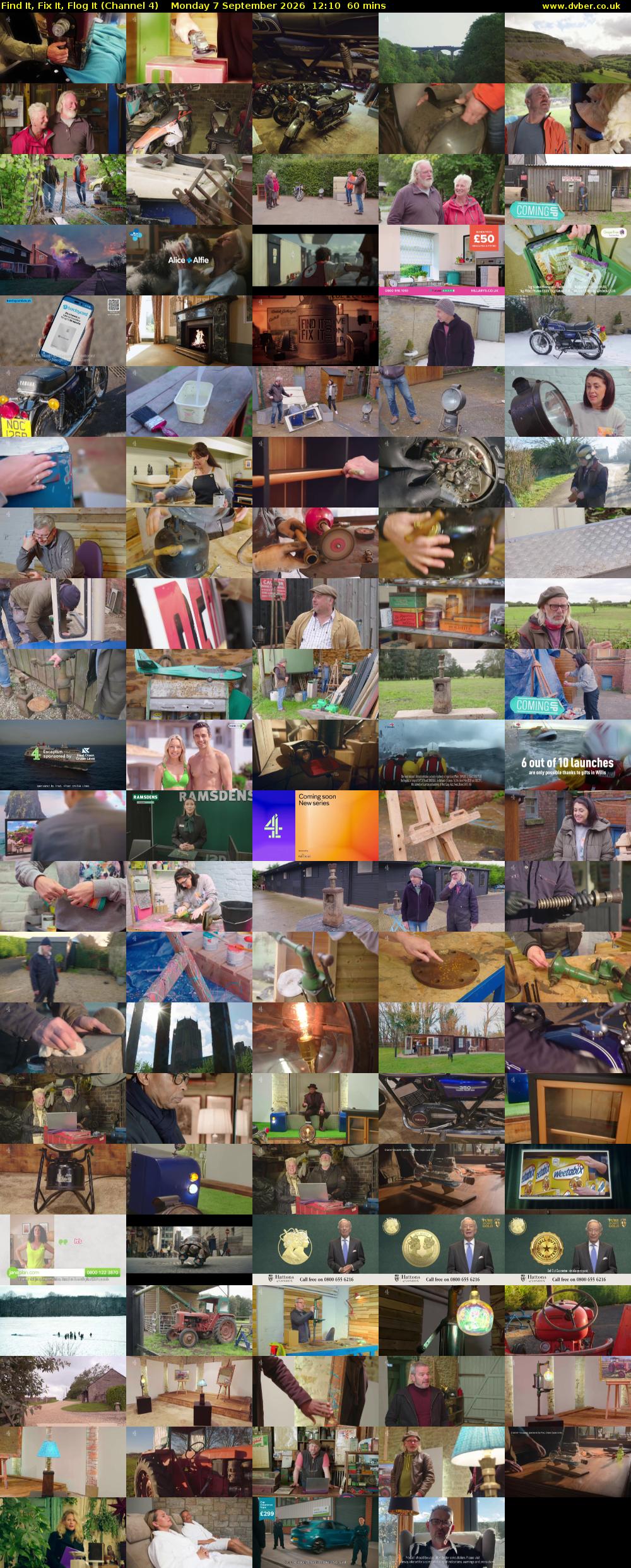 Find It, Fix It, Flog It (Channel 4) Monday 7 September 2026 12:10 - 13:10