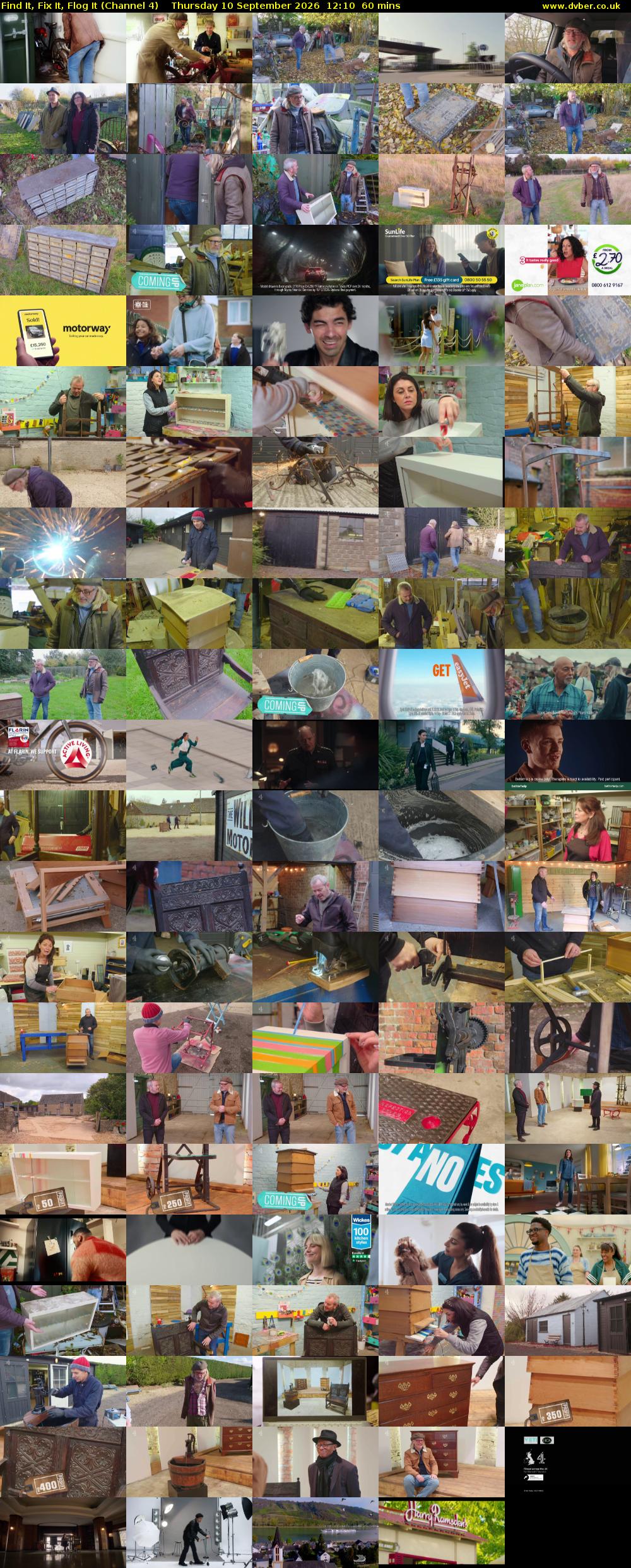 Find It, Fix It, Flog It (Channel 4) Thursday 10 September 2026 12:10 - 13:10