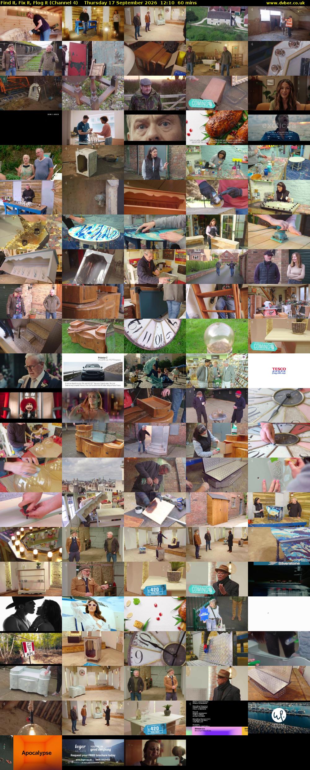 Find It, Fix It, Flog It (Channel 4) Thursday 17 September 2026 12:10 - 13:10