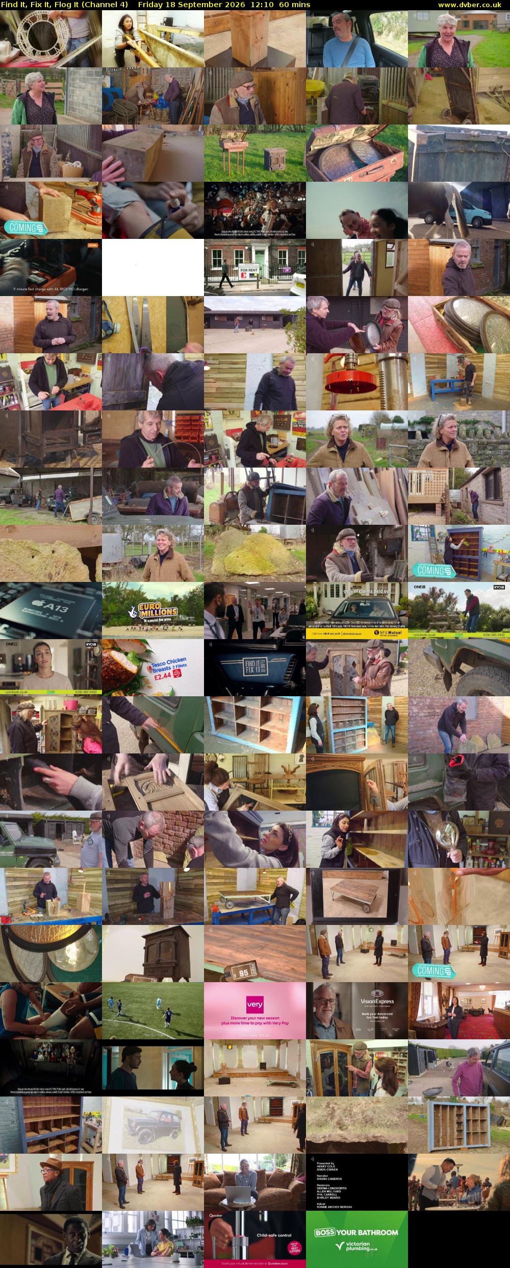 Find It, Fix It, Flog It (Channel 4) Friday 18 September 2026 12:10 - 13:10