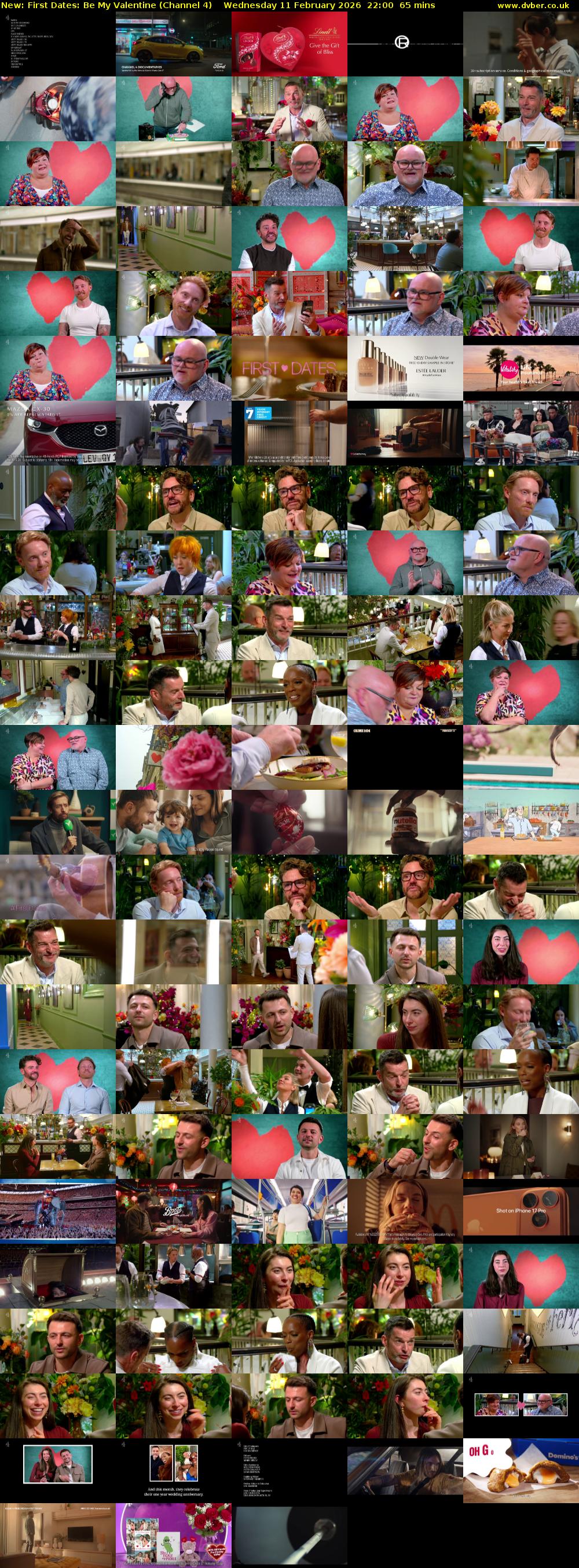 First Dates: Be My Valentine (Channel 4) Wednesday 11 February 2026 22:00 - 23:05