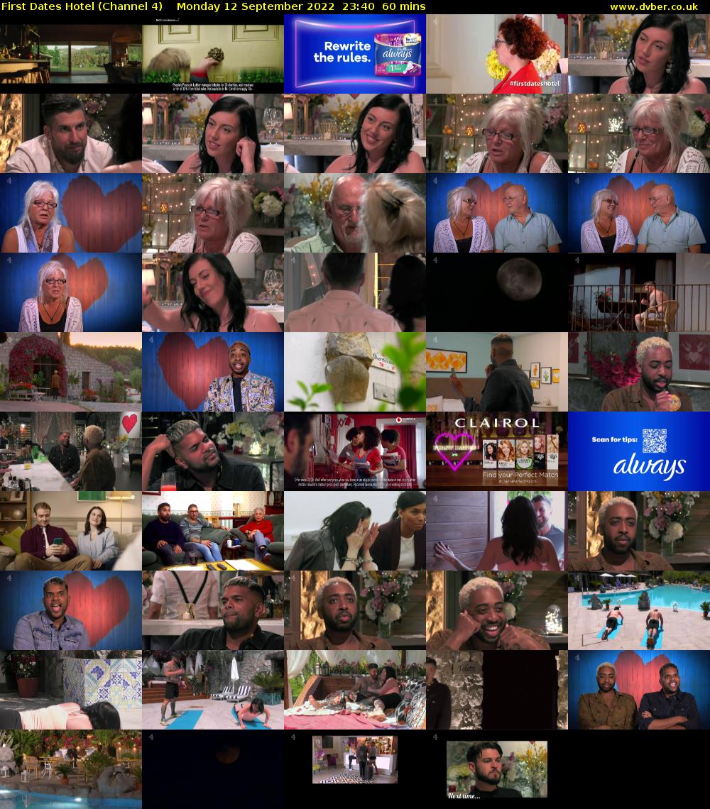 First Dates Hotel (Channel 4) Monday 12 September 2022 23:40 - 00:40