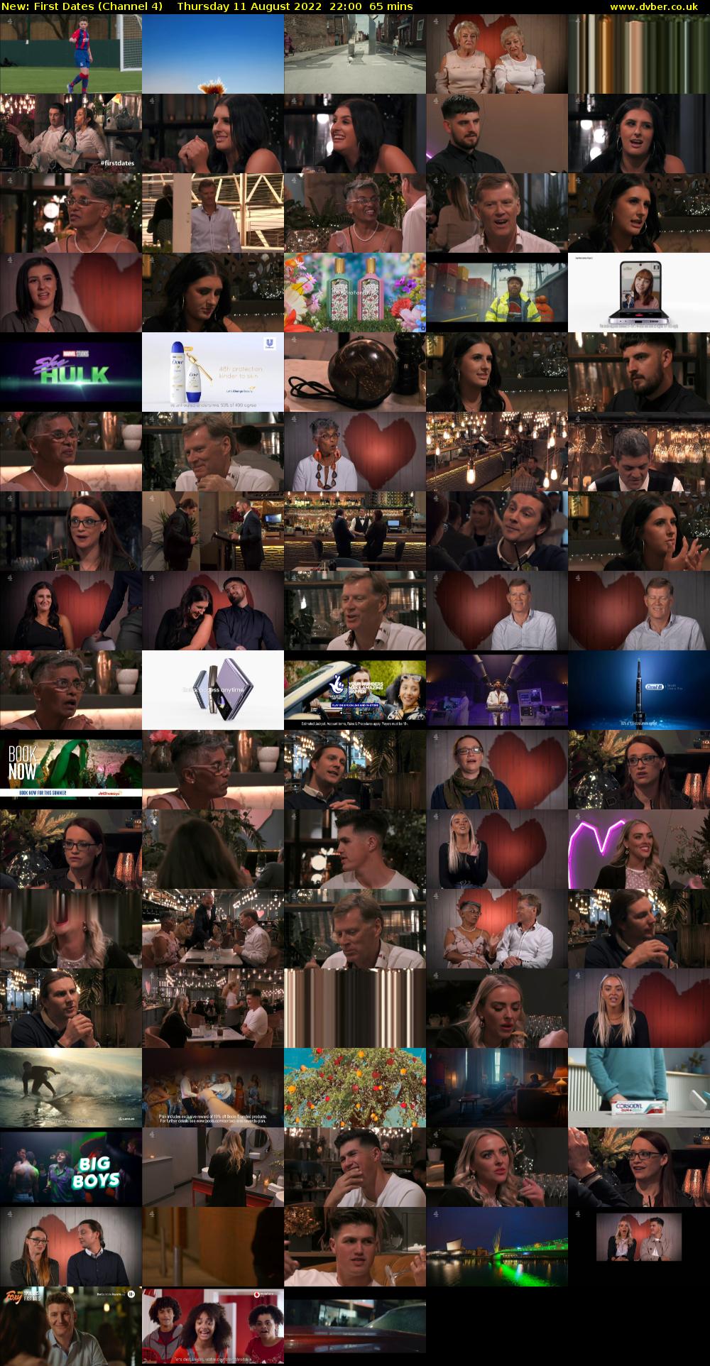 First Dates (Channel 4) Thursday 11 August 2022 22:00 - 23:05