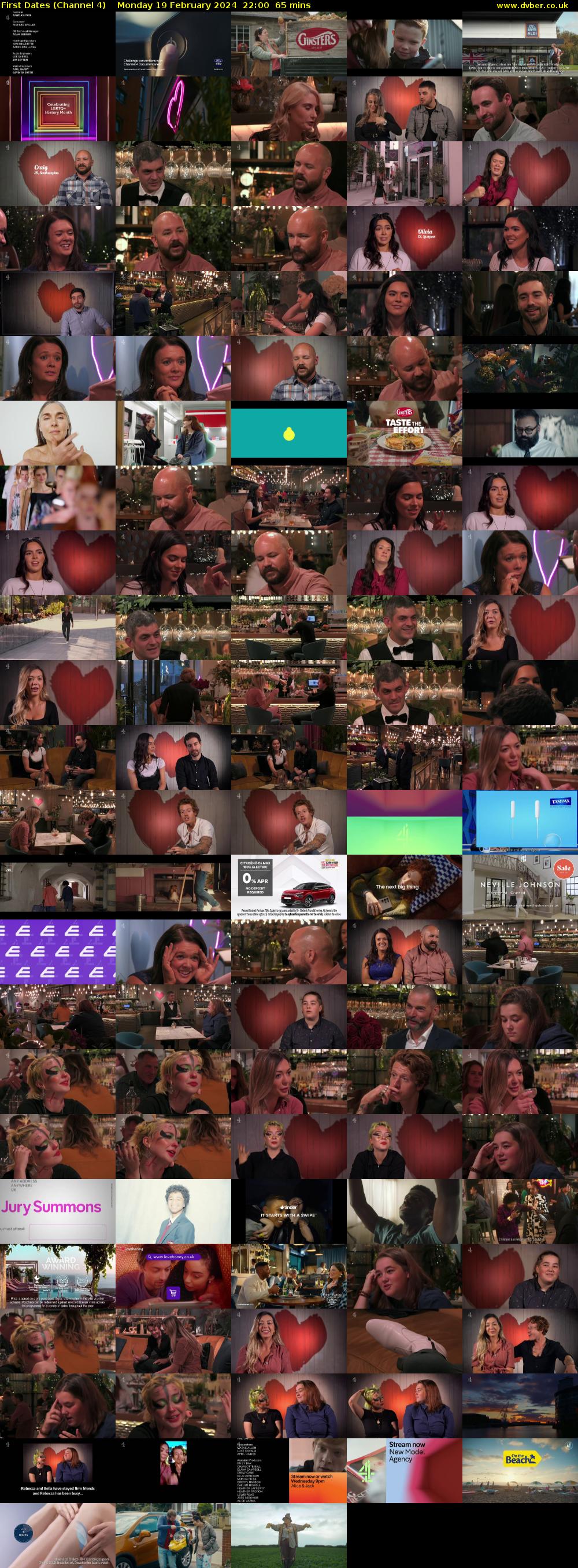 First Dates (Channel 4) Monday 19 February 2024 22:00 - 23:05