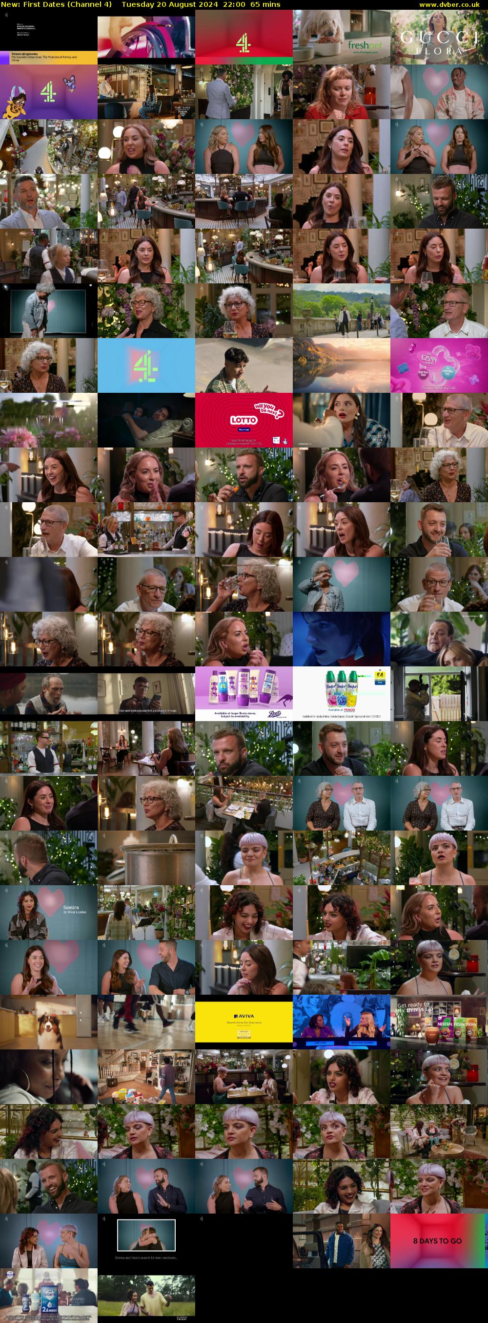 First Dates (Channel 4) Tuesday 20 August 2024 22:00 - 23:05