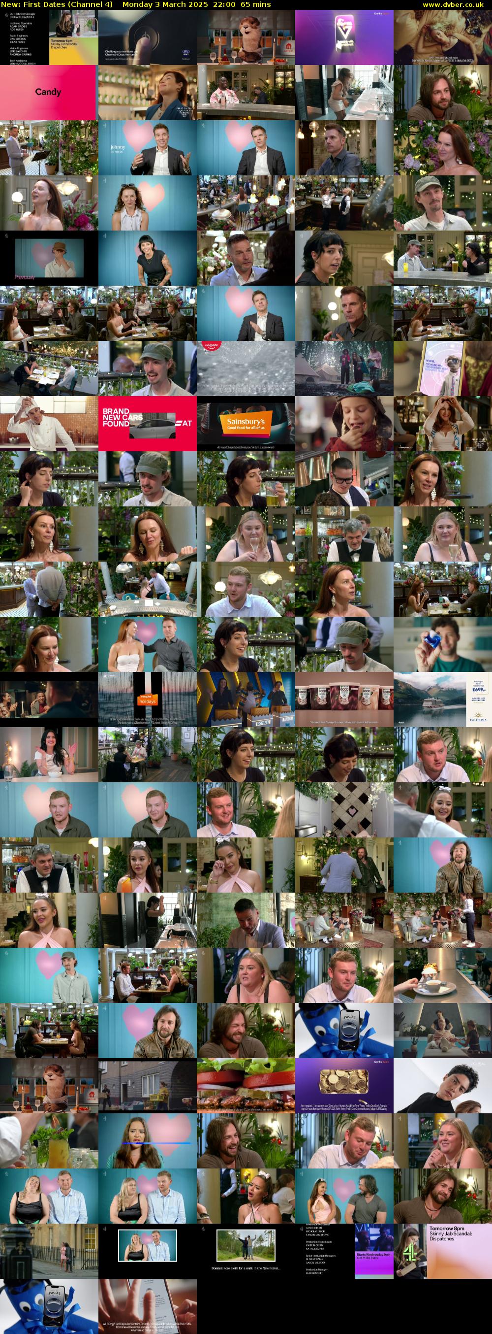 First Dates (Channel 4) Monday 3 March 2025 22:00 - 23:05