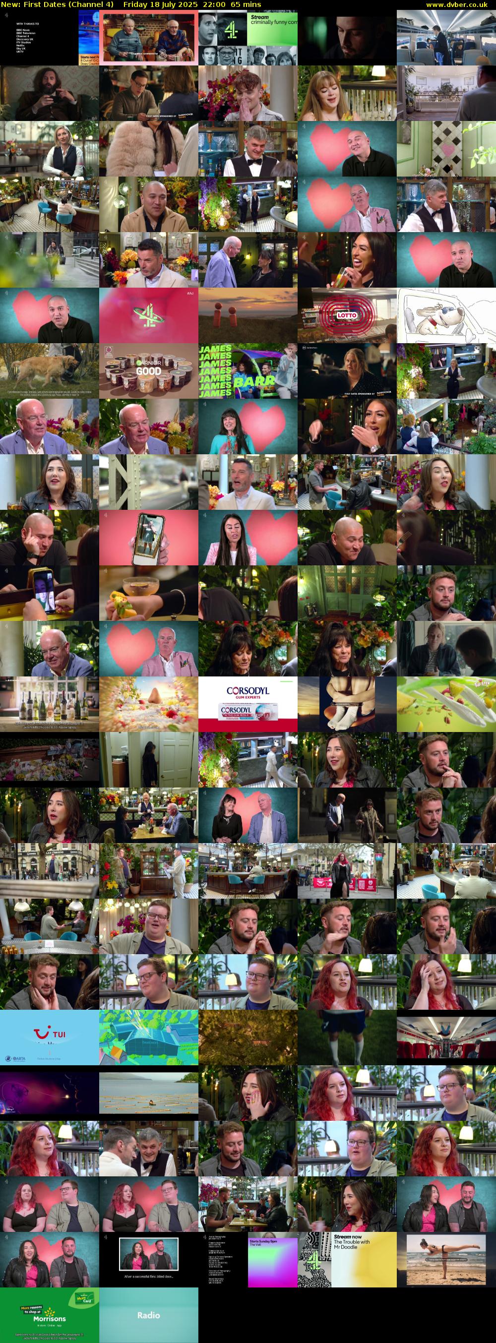 First Dates (Channel 4) Friday 18 July 2025 22:00 - 23:05