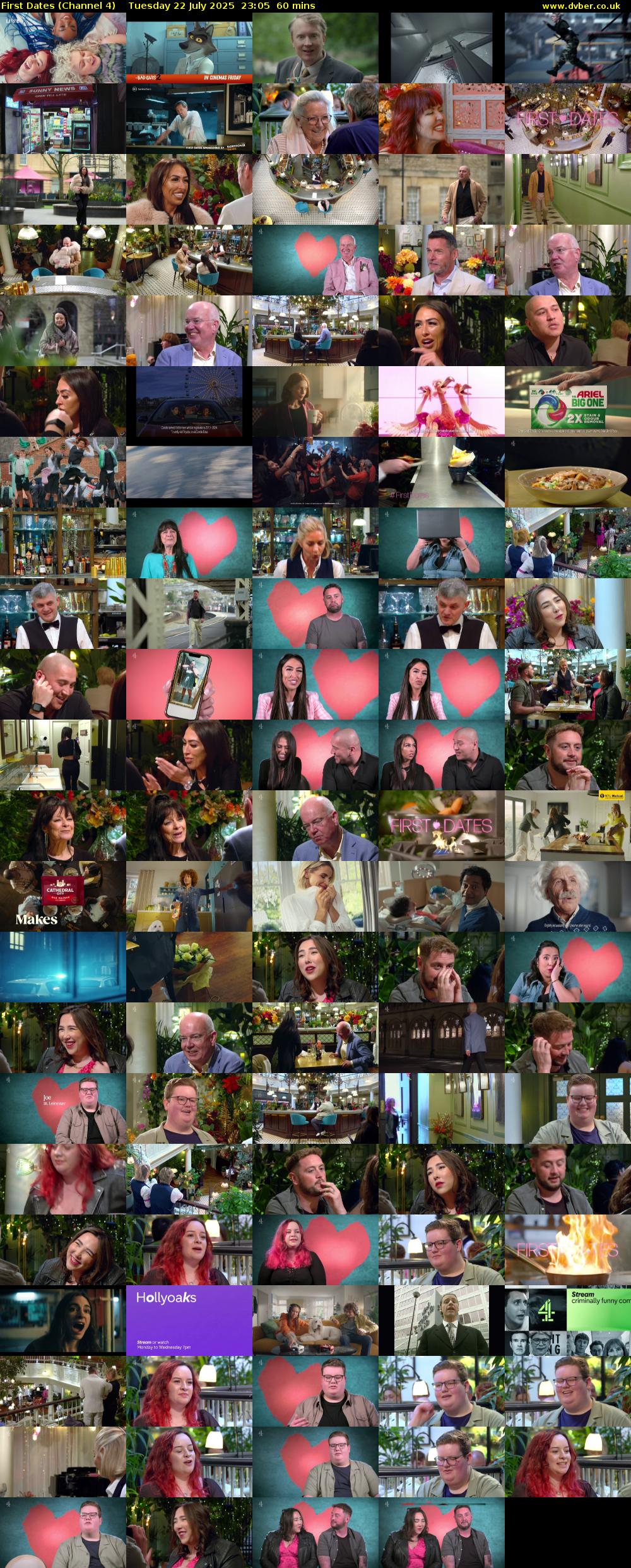 First Dates (Channel 4) Tuesday 22 July 2025 23:05 - 00:05