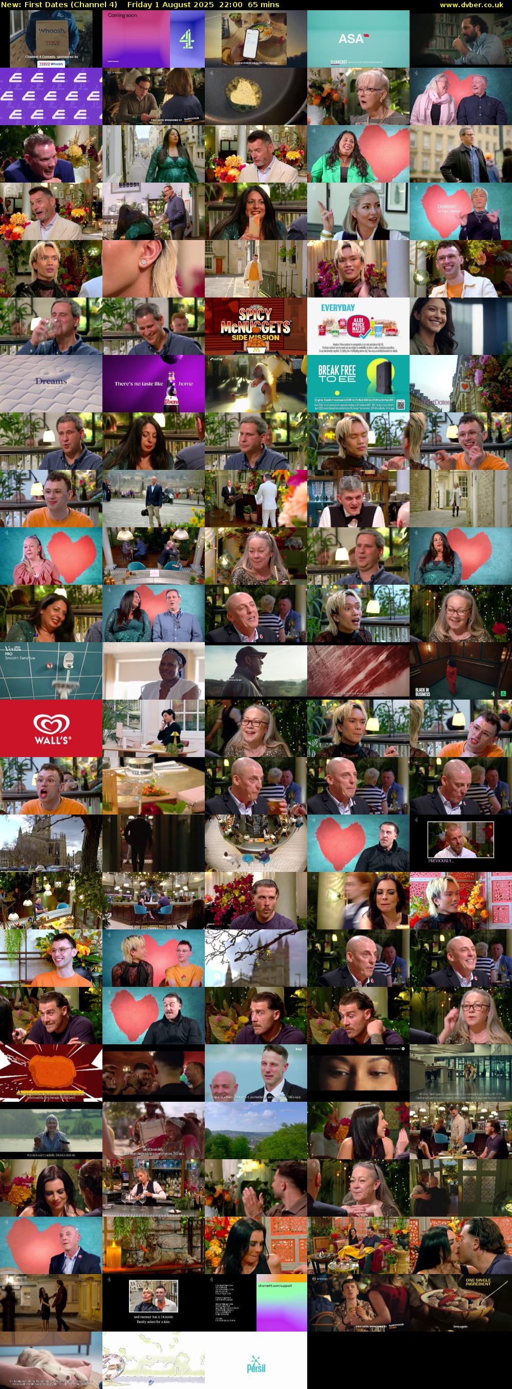 First Dates (Channel 4) Friday 1 August 2025 22:00 - 23:05
