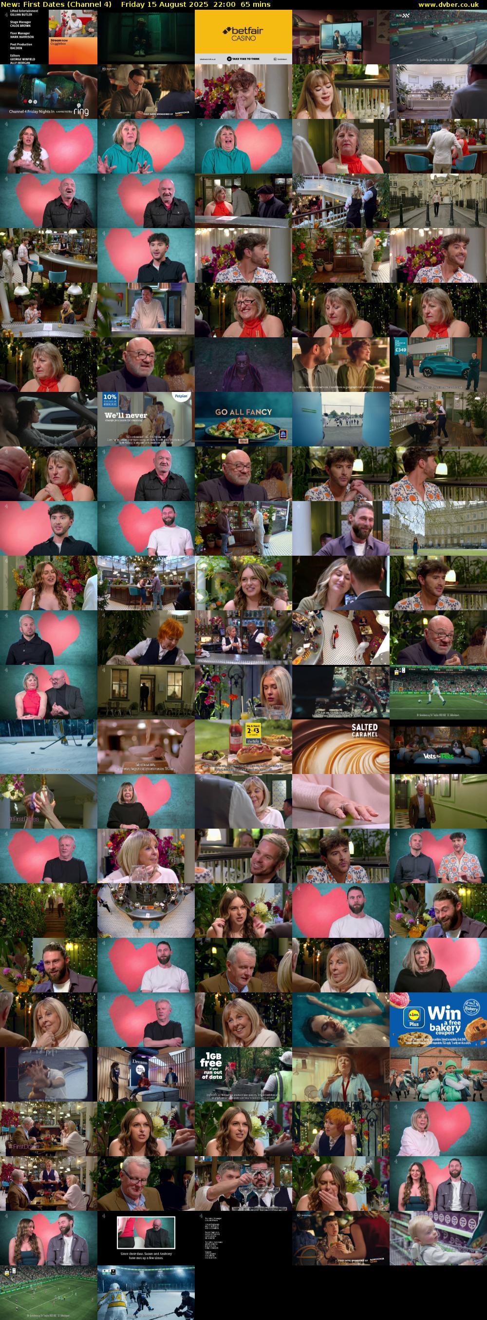 First Dates (Channel 4) Friday 15 August 2025 22:00 - 23:05