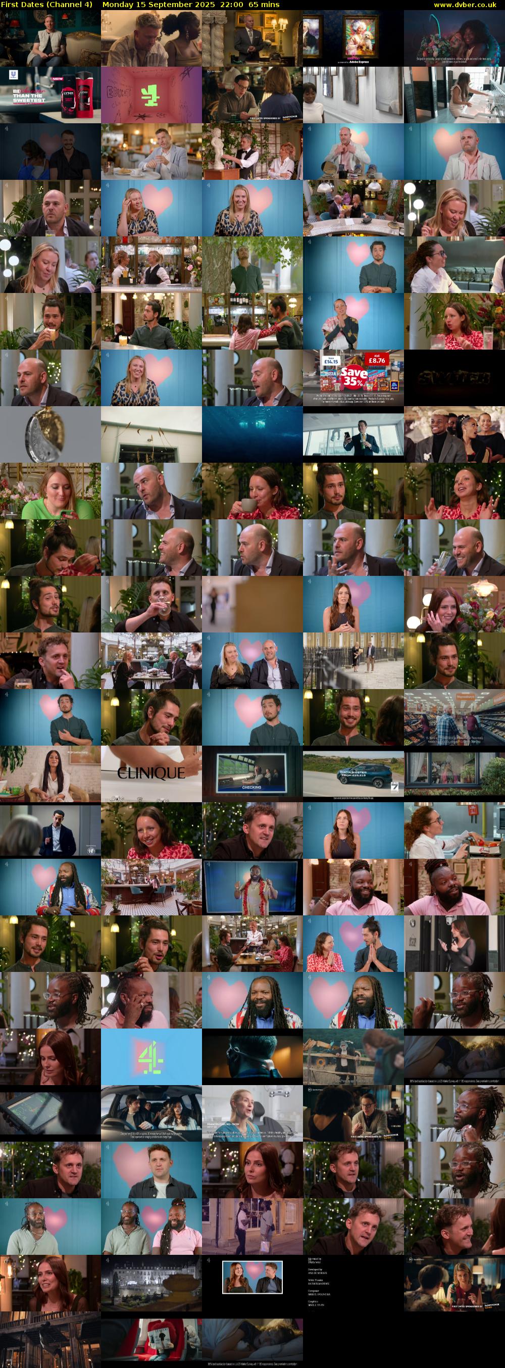 First Dates (Channel 4) Monday 15 September 2025 22:00 - 23:05