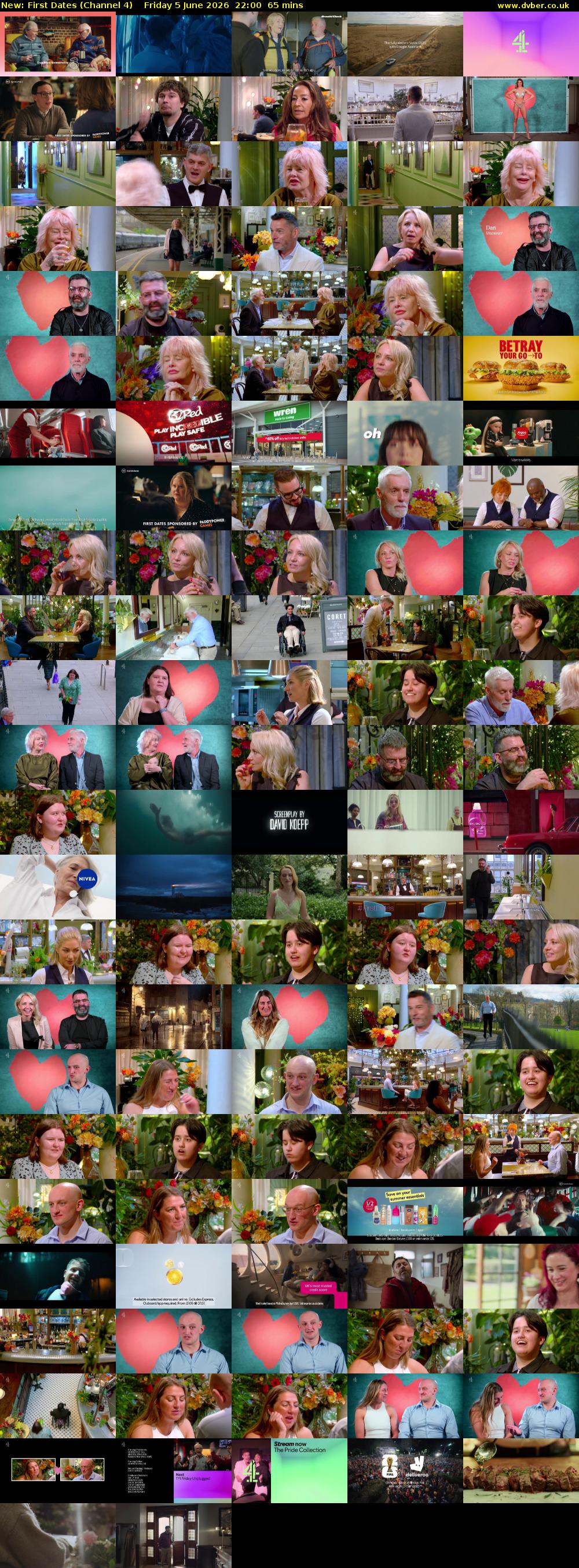 First Dates (Channel 4) Friday 5 June 2026 22:00 - 23:05