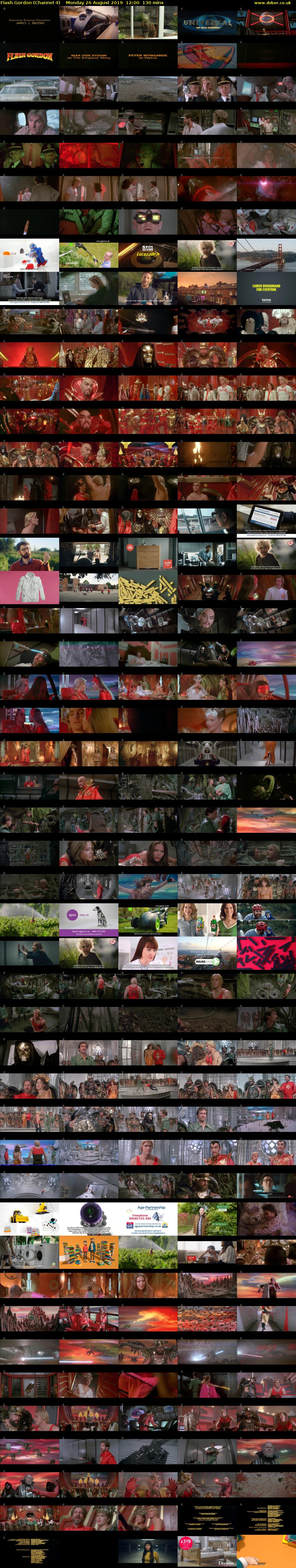 Flash Gordon (Channel 4) Monday 26 August 2019 12:00 - 14:10