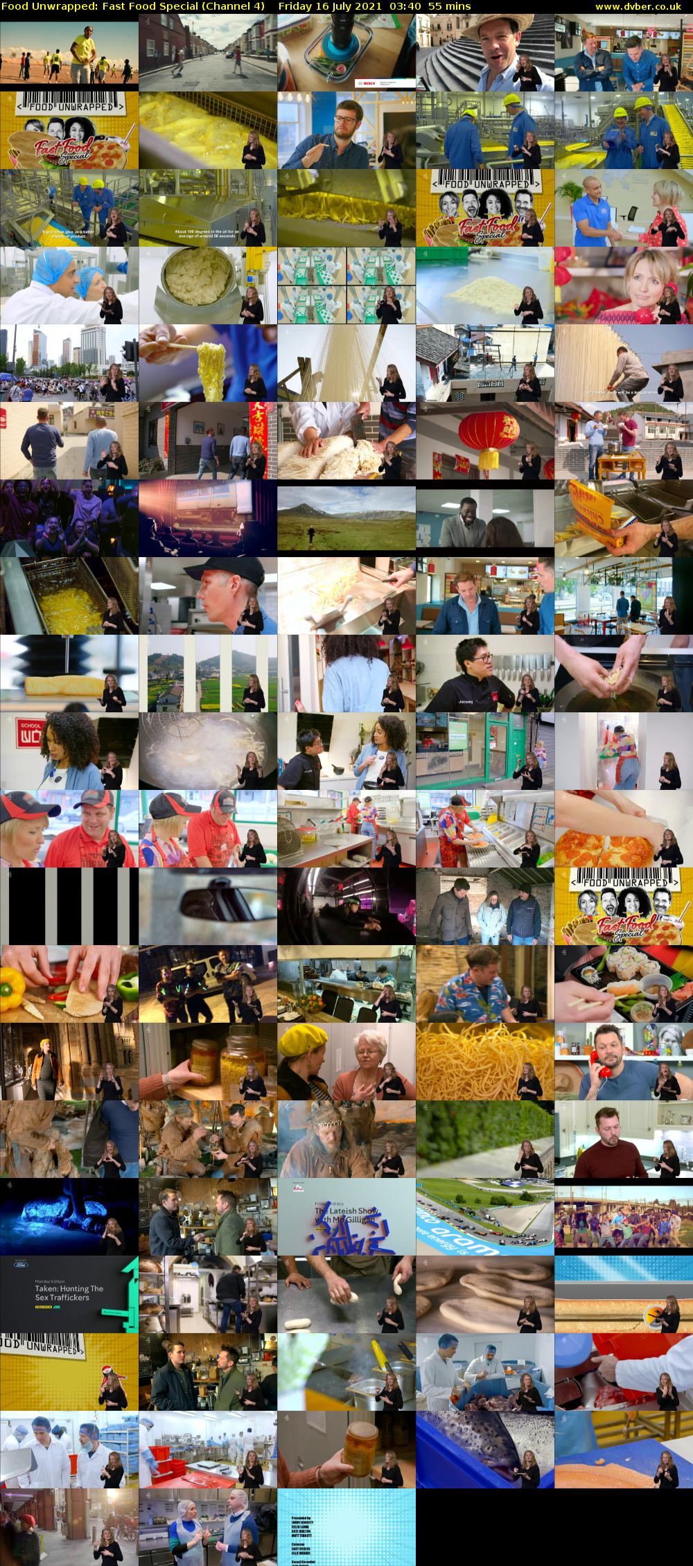 Food Unwrapped: Fast Food Special (Channel 4) Friday 16 July 2021 03:40 - 04:35