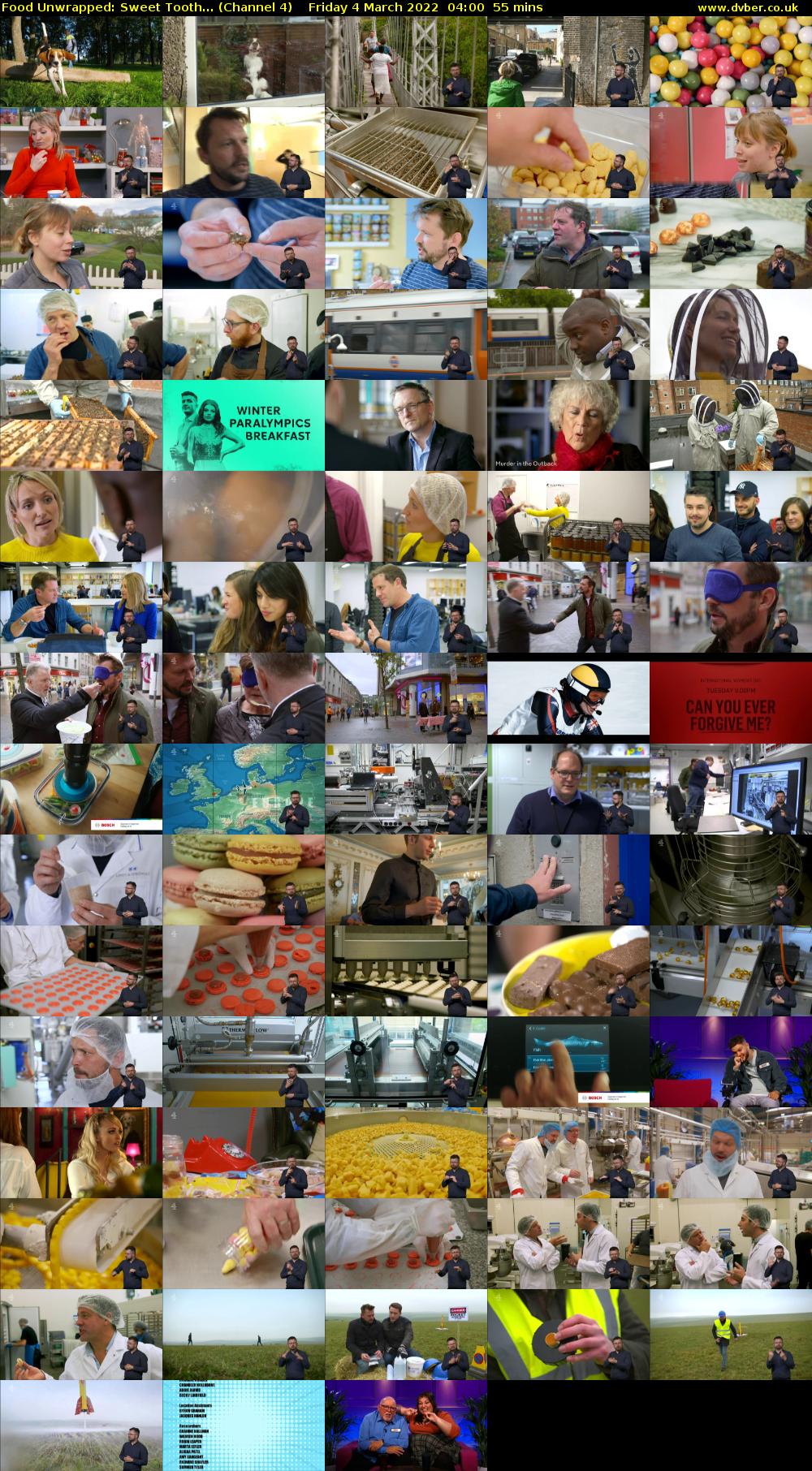 Food Unwrapped: Sweet Tooth... (Channel 4) Friday 4 March 2022 04:00 - 04:55