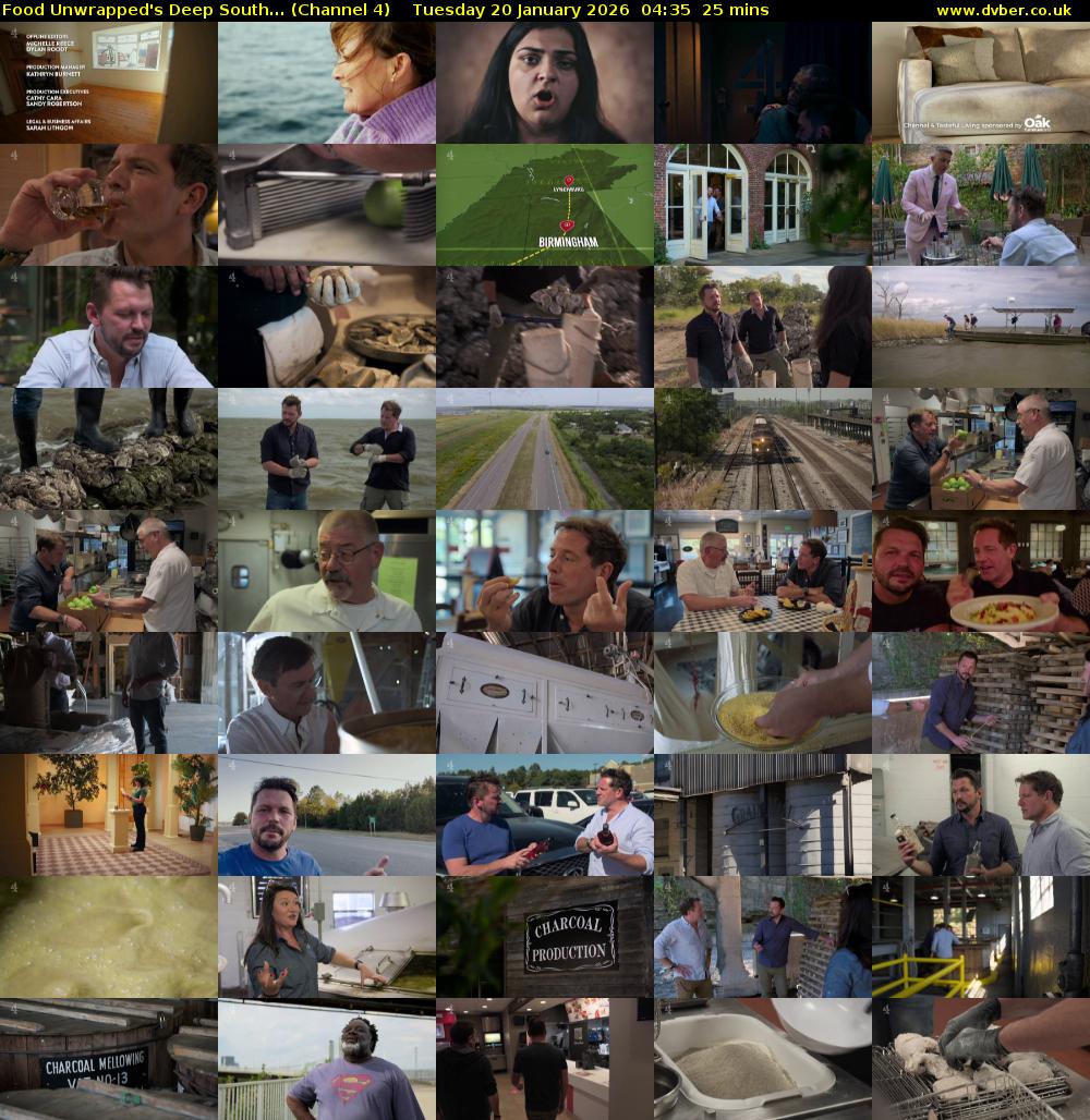 Food Unwrapped's Deep South... (Channel 4) Tuesday 20 January 2026 04:35 - 05:00