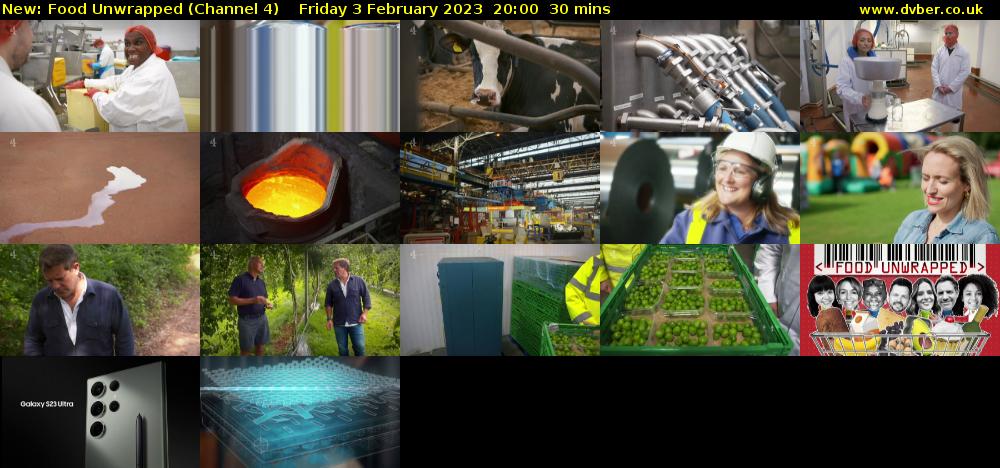 Food Unwrapped (Channel 4) Friday 3 February 2023 20:00 - 20:30