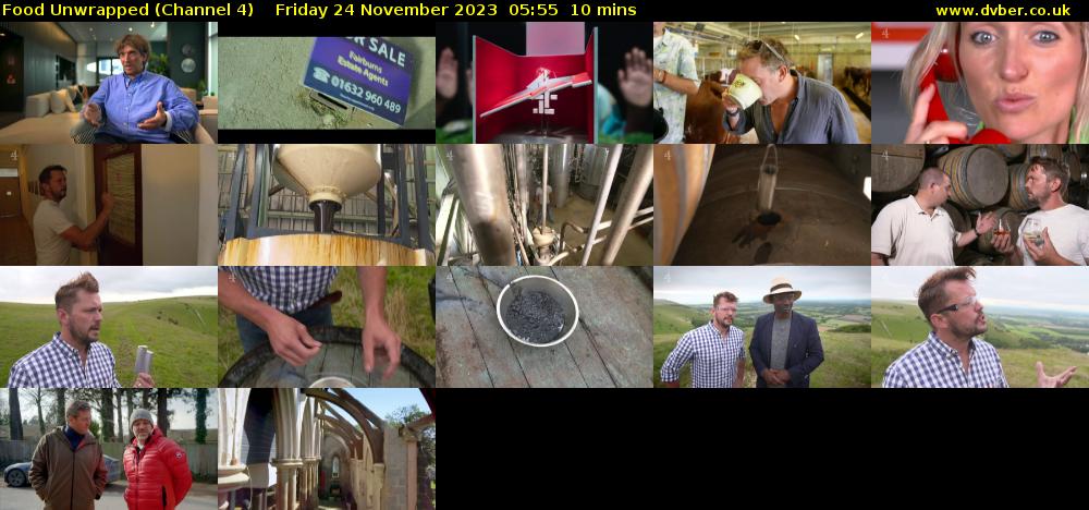 Food Unwrapped (Channel 4) Friday 24 November 2023 05:55 - 06:05