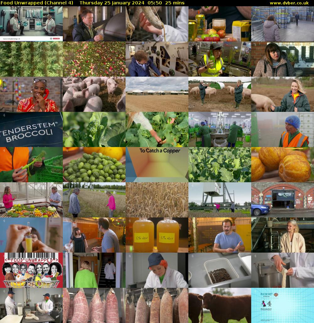 Food Unwrapped (Channel 4) Thursday 25 January 2024 05:50 - 06:15