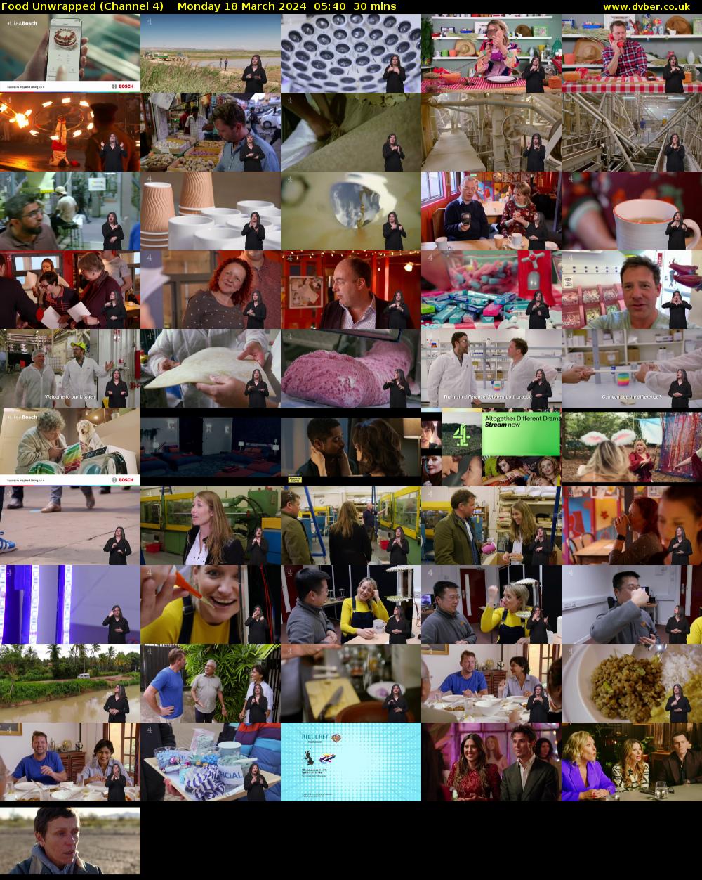 Food Unwrapped (Channel 4) Monday 18 March 2024 05:40 - 06:10