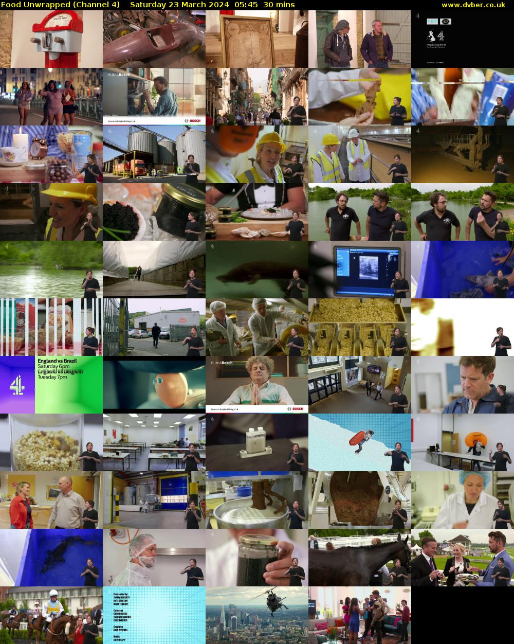 Food Unwrapped (Channel 4) Saturday 23 March 2024 05:45 - 06:15