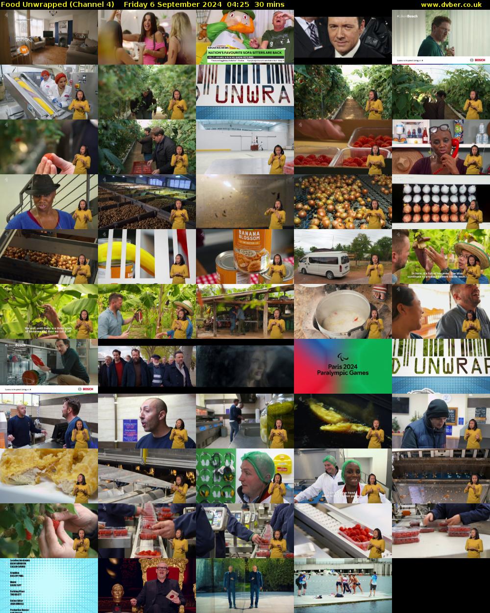 Food Unwrapped (Channel 4) Friday 6 September 2024 04:25 - 04:55