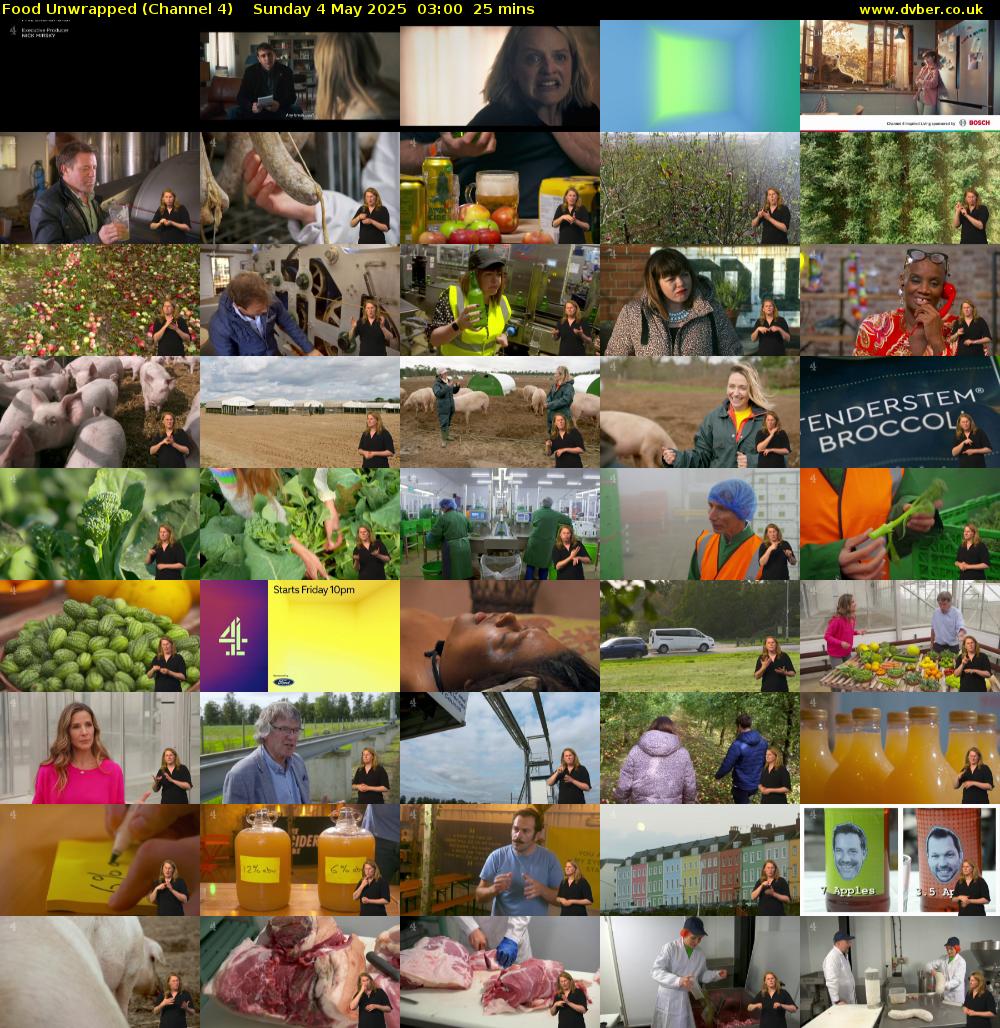 Food Unwrapped (Channel 4) Sunday 4 May 2025 03:00 - 03:25