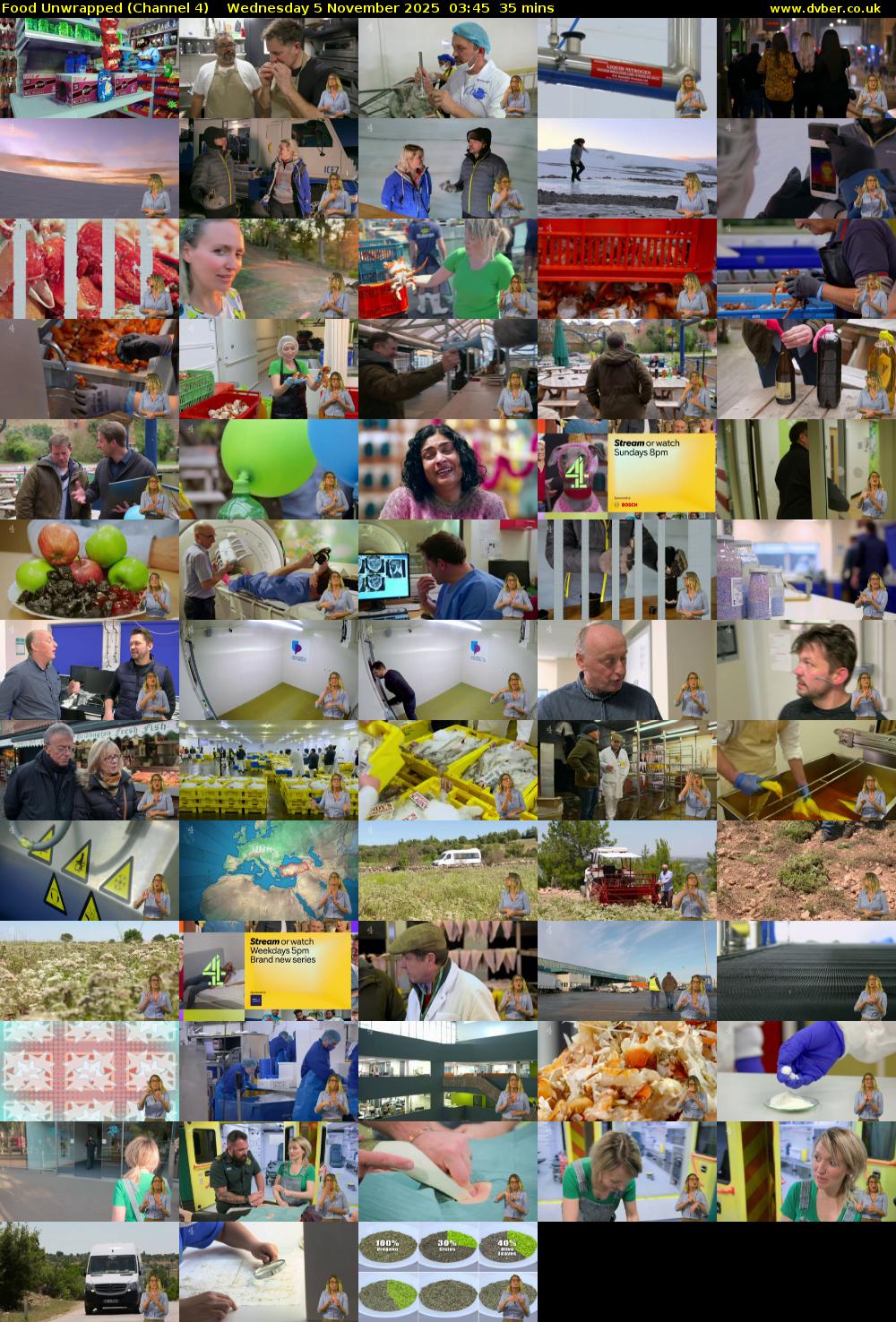 Food Unwrapped (Channel 4) Wednesday 5 November 2025 03:45 - 04:20
