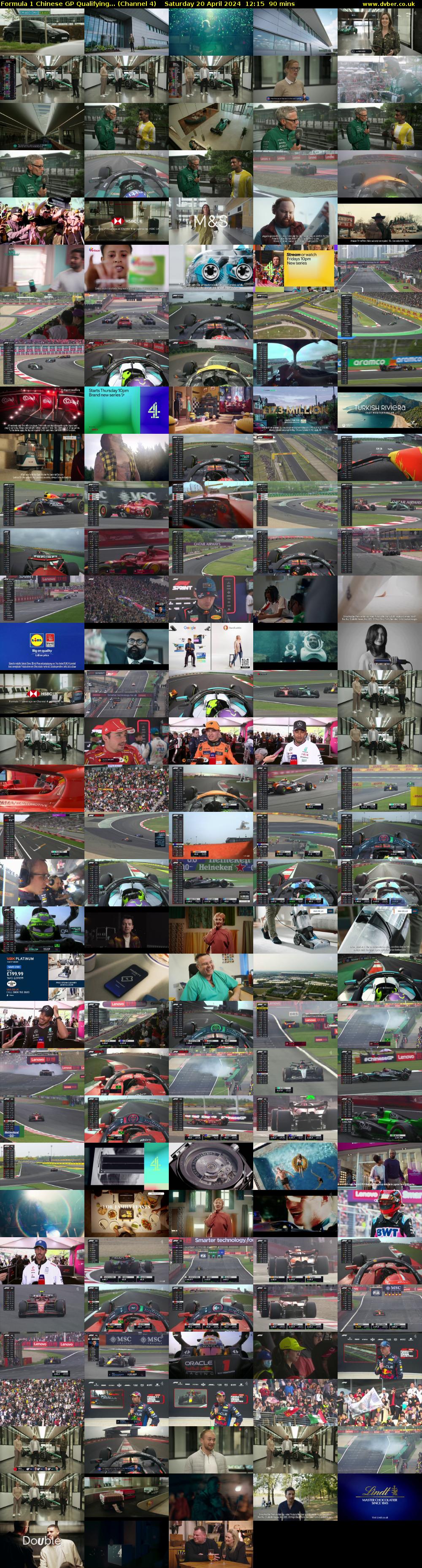 Formula 1 Chinese GP Qualifying... (Channel 4) Saturday 20 April 2024 12:15 - 13:45