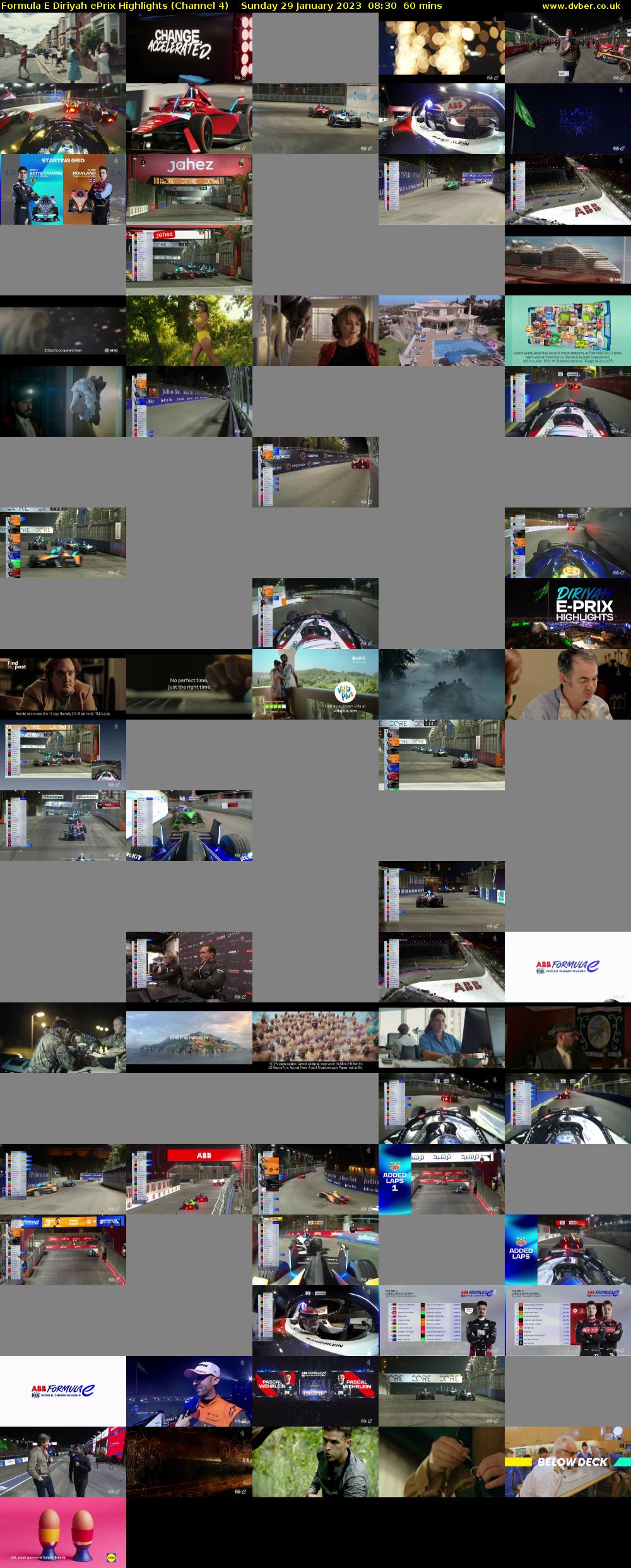 Formula E Diriyah ePrix Highlights (Channel 4) Sunday 29 January 2023 08:30 - 09:30