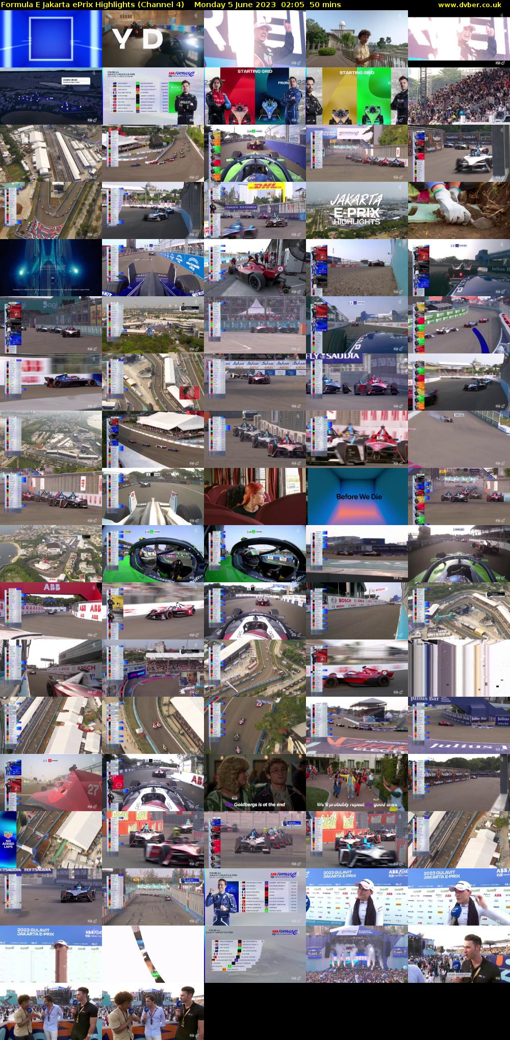 Formula E Jakarta ePrix Highlights (Channel 4) Monday 5 June 2023 02:05 - 02:55