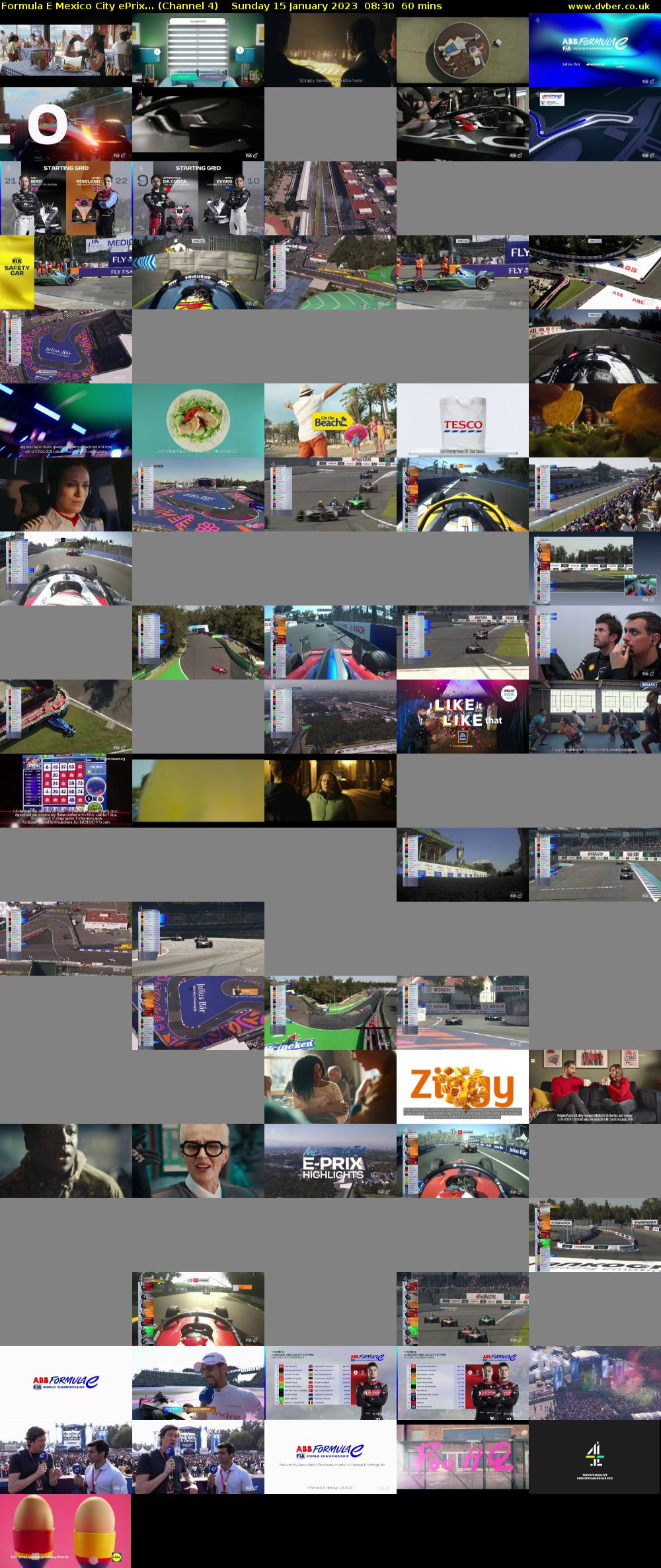 Formula E Mexico City ePrix... (Channel 4) Sunday 15 January 2023 08:30 - 09:30