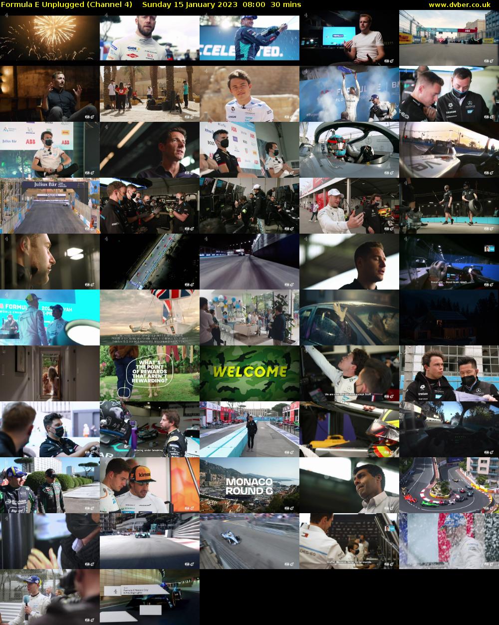 Formula E Unplugged (Channel 4) Sunday 15 January 2023 08:00 - 08:30