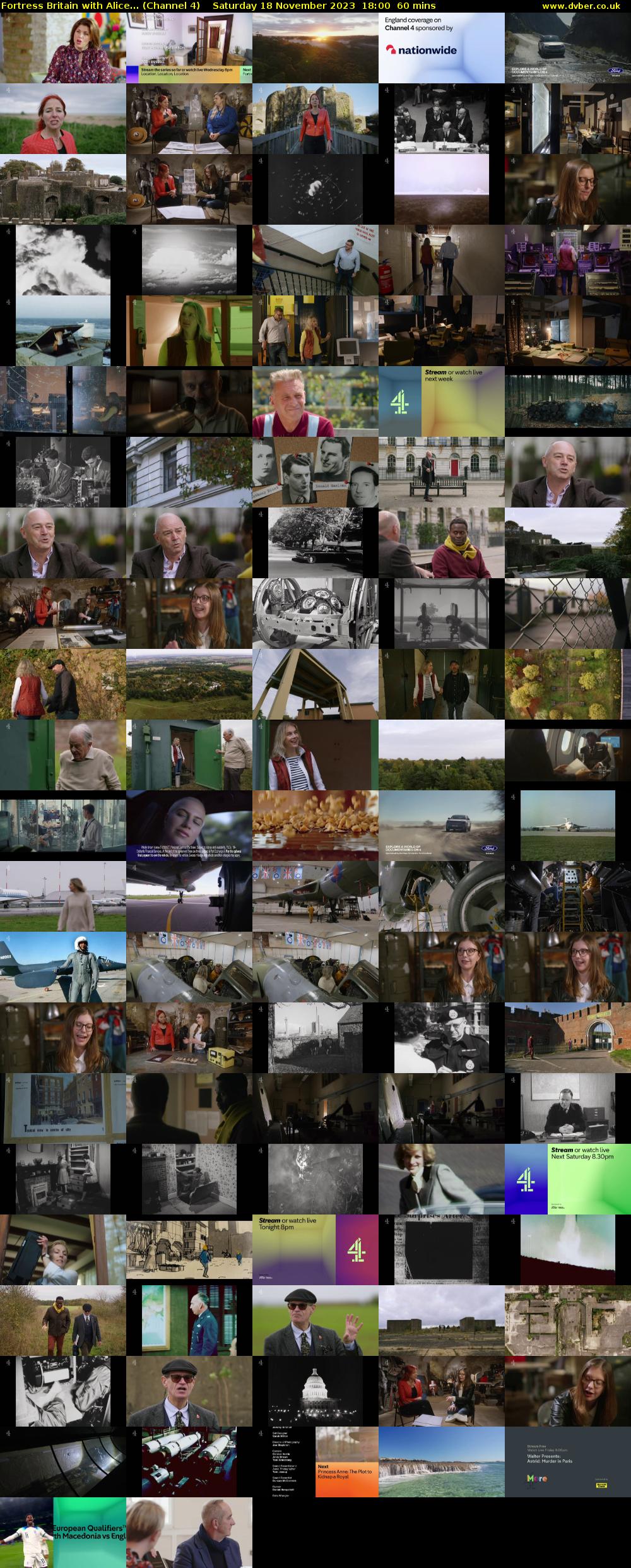 Fortress Britain with Alice... (Channel 4) Saturday 18 November 2023 18:00 - 19:00