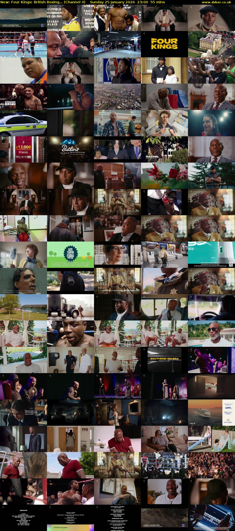 Four Kings: British Boxing... (Channel 4) Sunday 25 January 2026 23:00 - 23:55