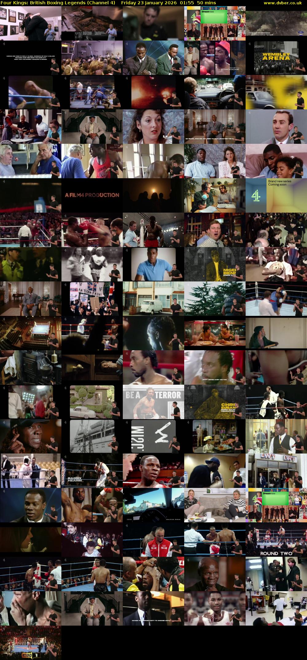 Four Kings: British Boxing Legends (Channel 4) Friday 23 January 2026 01:55 - 02:45