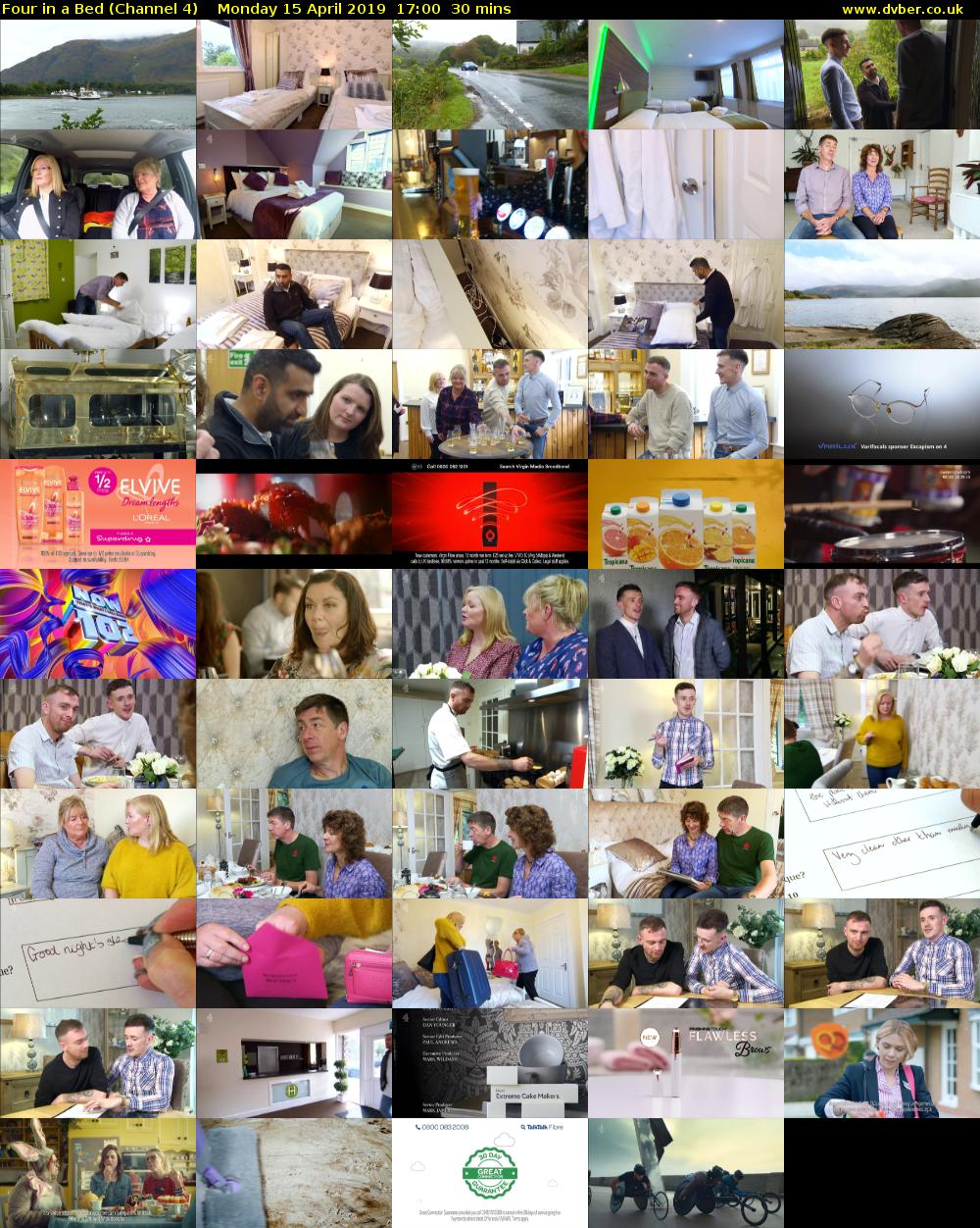 Four in a Bed (Channel 4) Monday 15 April 2019 17:00 - 17:30