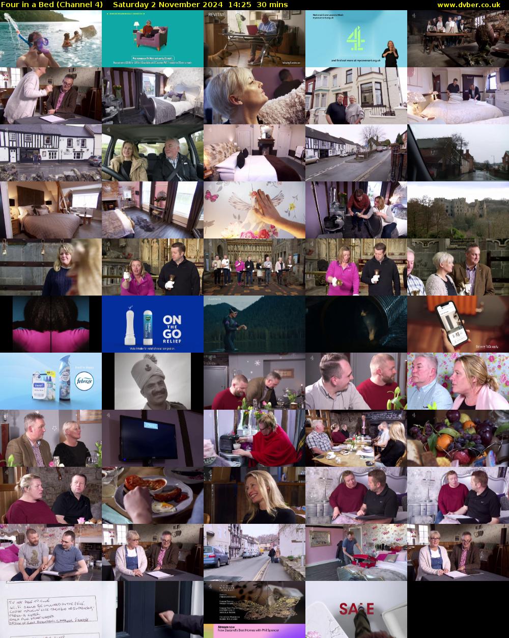 Four in a Bed (Channel 4) Saturday 2 November 2024 14:25 - 14:55