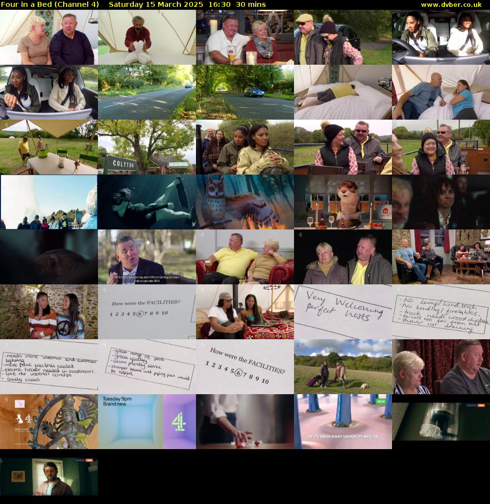 Four in a Bed (Channel 4) Saturday 15 March 2025 16:30 - 17:00