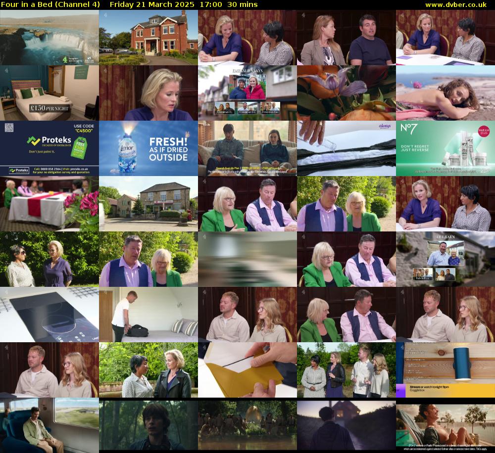 Four in a Bed (Channel 4) Friday 21 March 2025 17:00 - 17:30