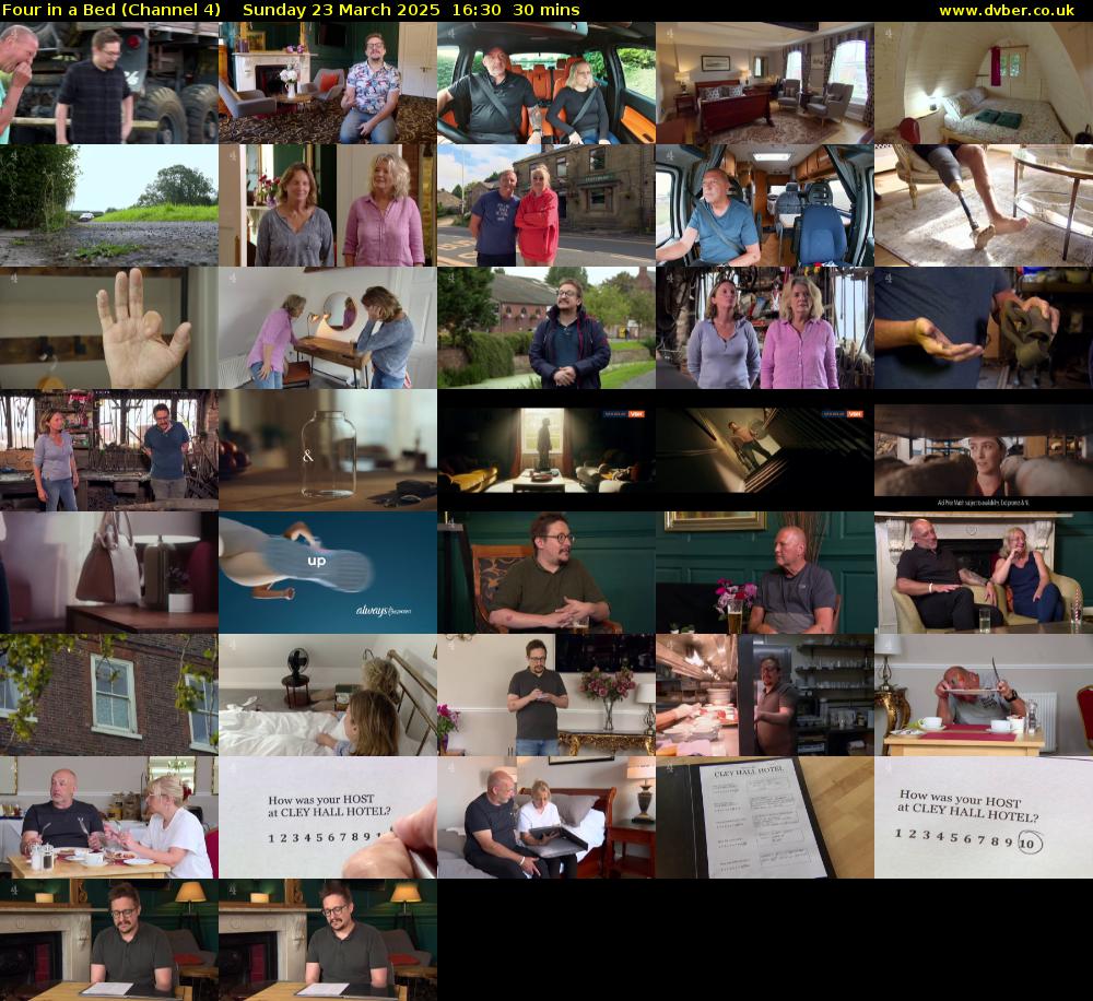 Four in a Bed (Channel 4) Sunday 23 March 2025 16:30 - 17:00