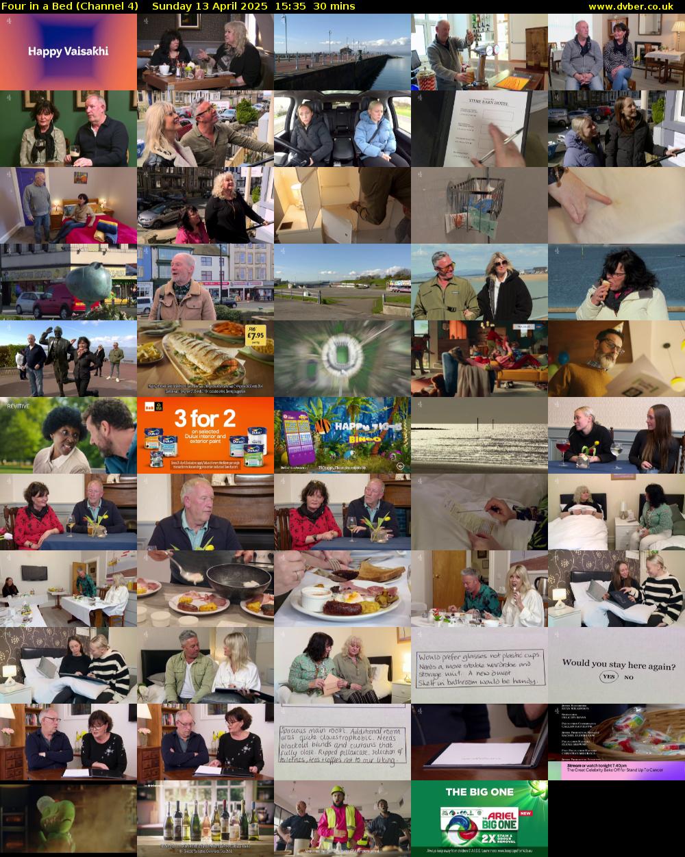 Four in a Bed (Channel 4) Sunday 13 April 2025 15:35 - 16:05