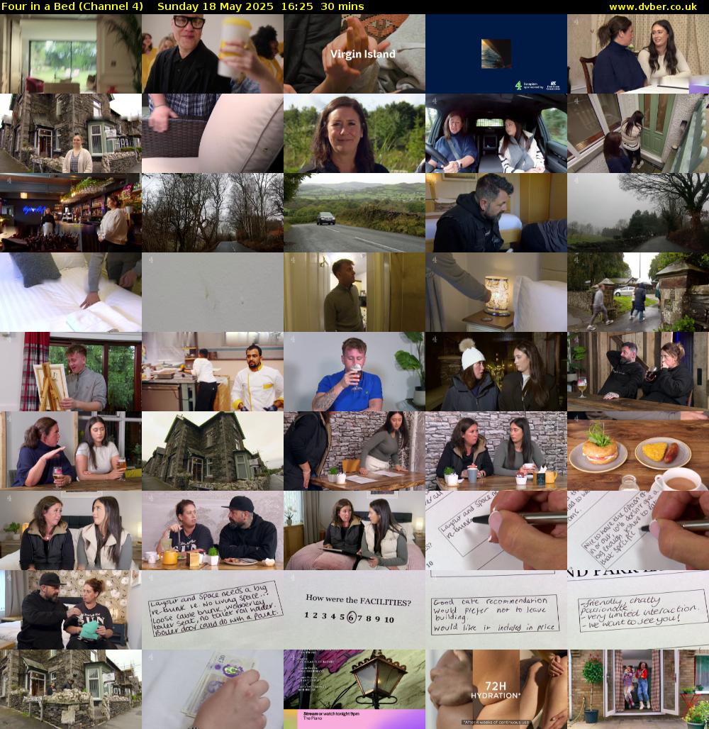 Four in a Bed (Channel 4) Sunday 18 May 2025 16:25 - 16:55